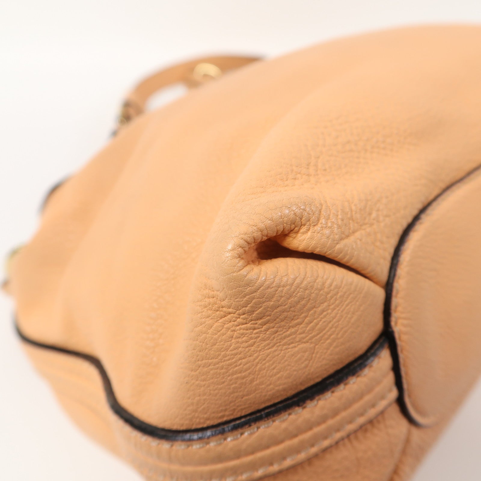Chloe 【激減優惠】牛皮皮革Shoulder Bag金扣手挽肩背兩用袋杏黃色