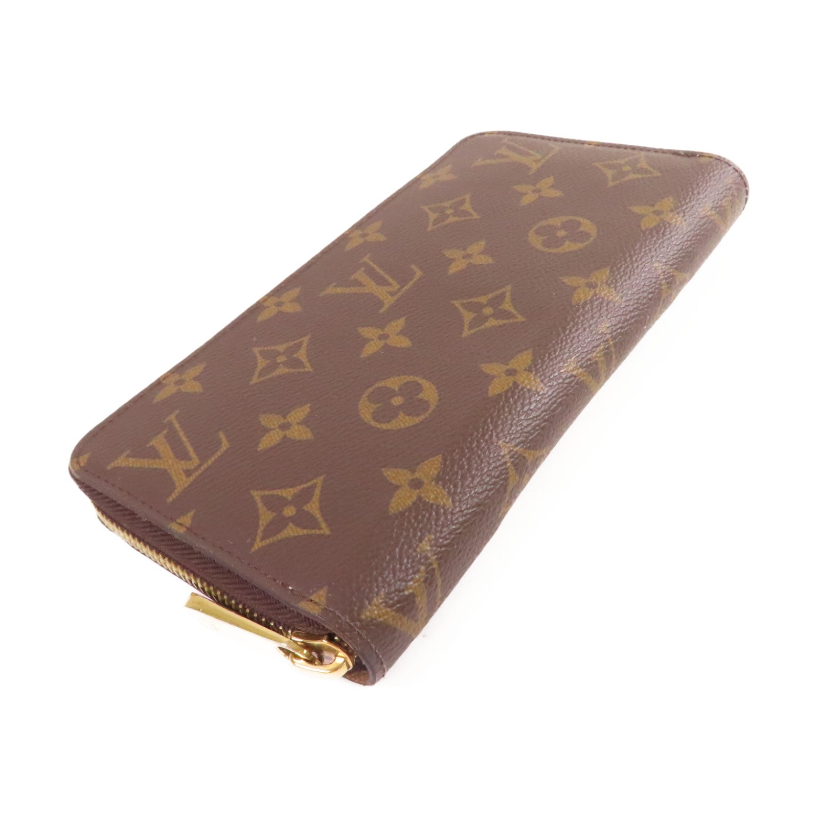 LOUIS VUITTON Monogram Zippy Long Wallet金扣拉鏈長錢包啡色
