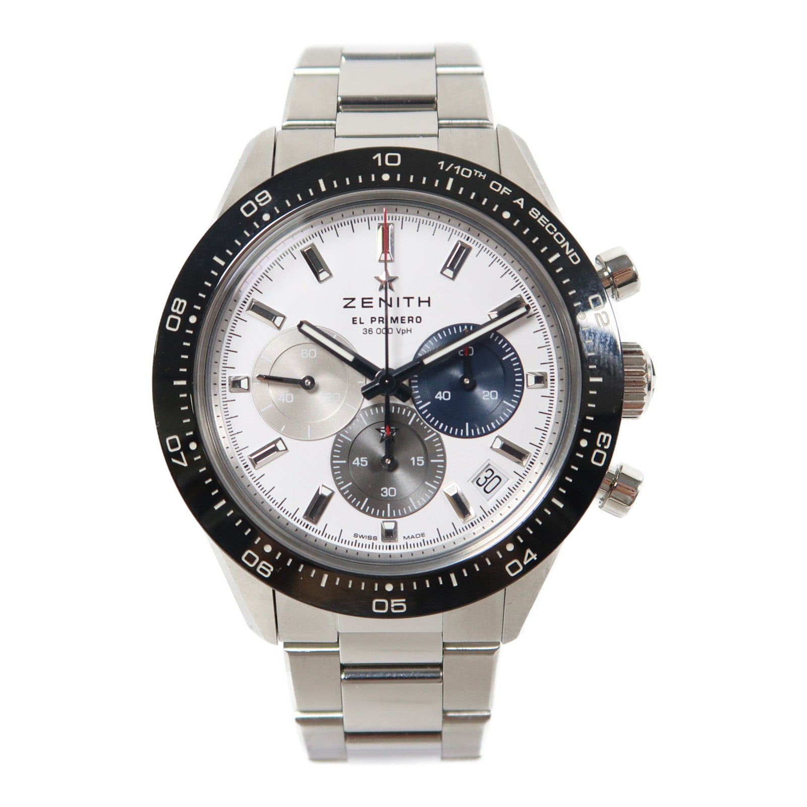 ZENITH Chronomaster El Primero Sport不鏽鋼手錶自動機芯白色