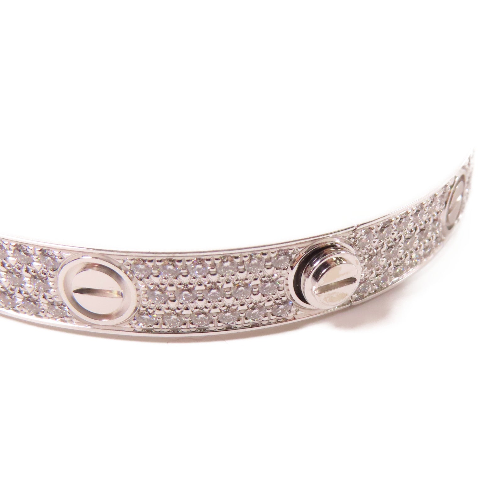 CARTIER 【激減優惠】18K白金Love Bracelet Diamond手鐲Cartier#17