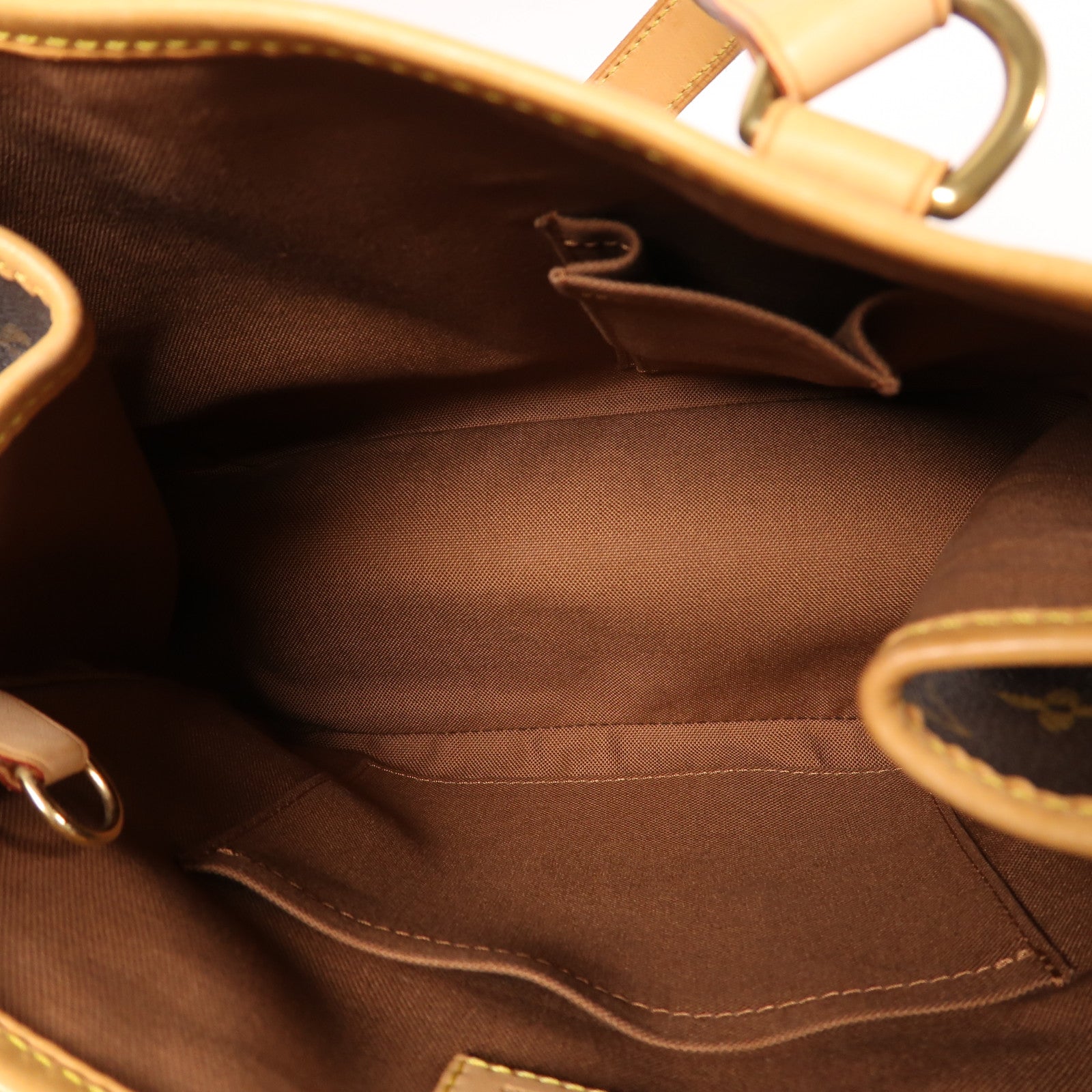 LOUIS VUITTON Monogram Batignolles金扣手挽袋棕色