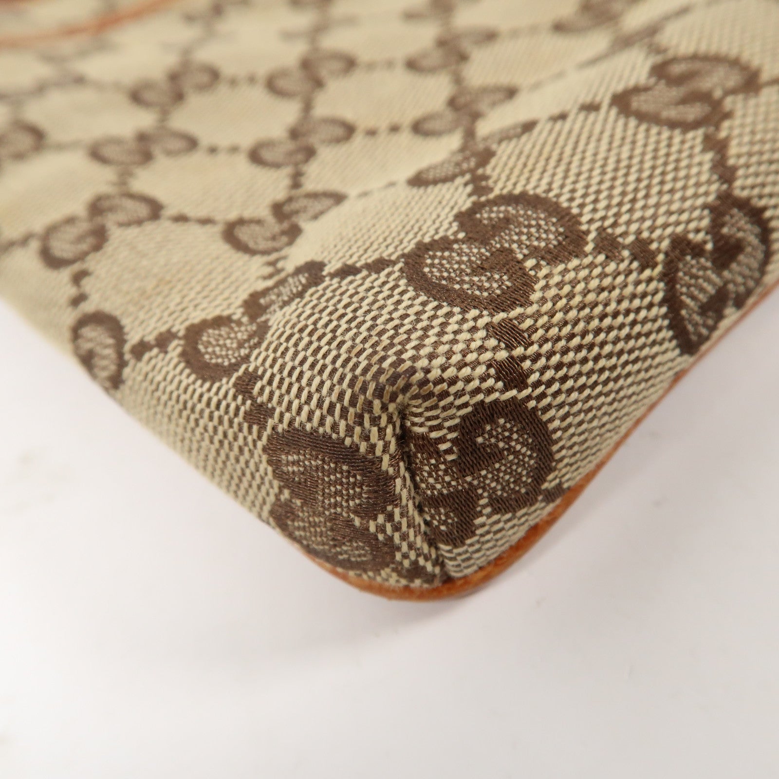 GUCCI 【激減優惠】帆布Shoulder Bag銀扣肩背袋啡色