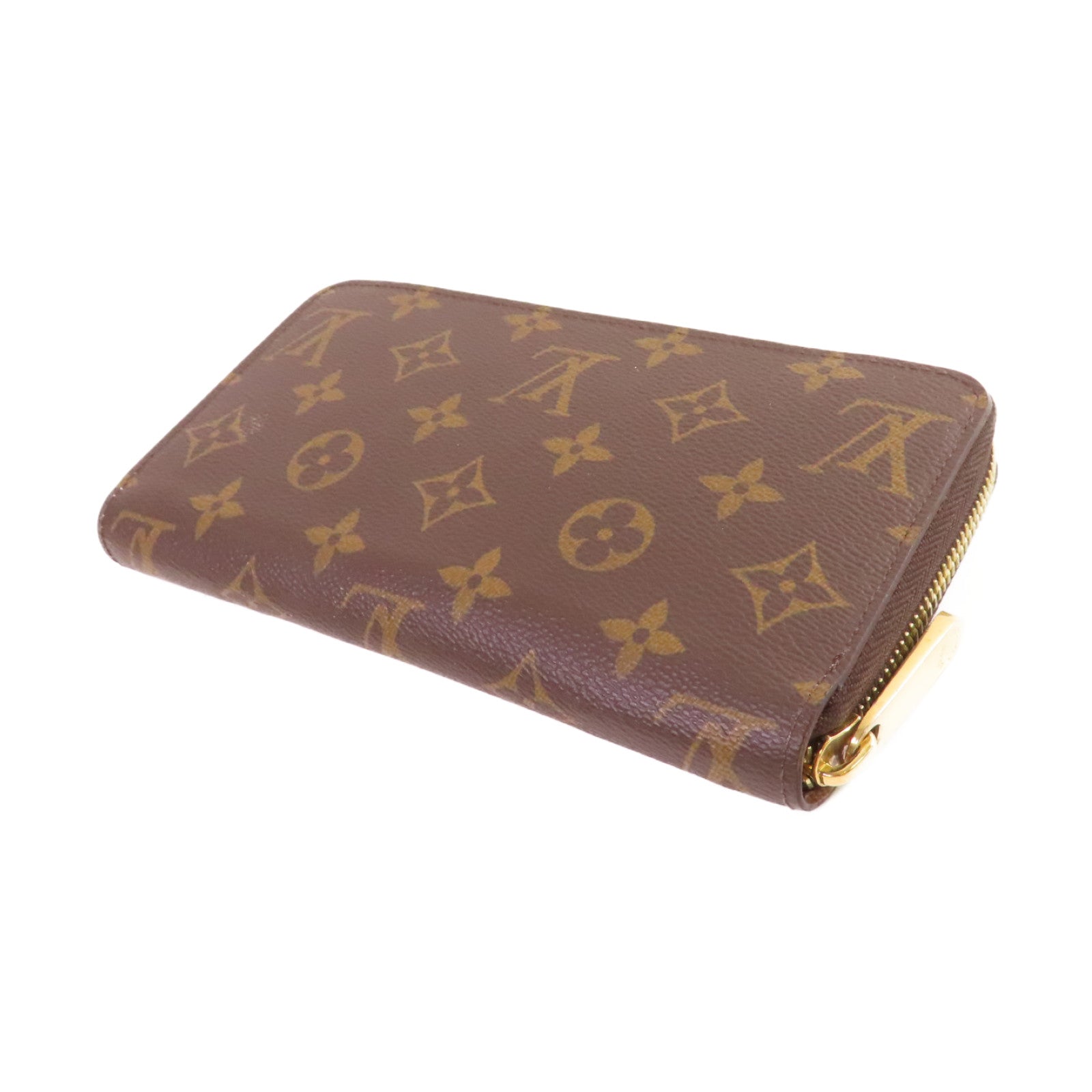 LOUIS VUITTON Monogram Zippy Long Wallet金扣拉鏈長錢包啡色