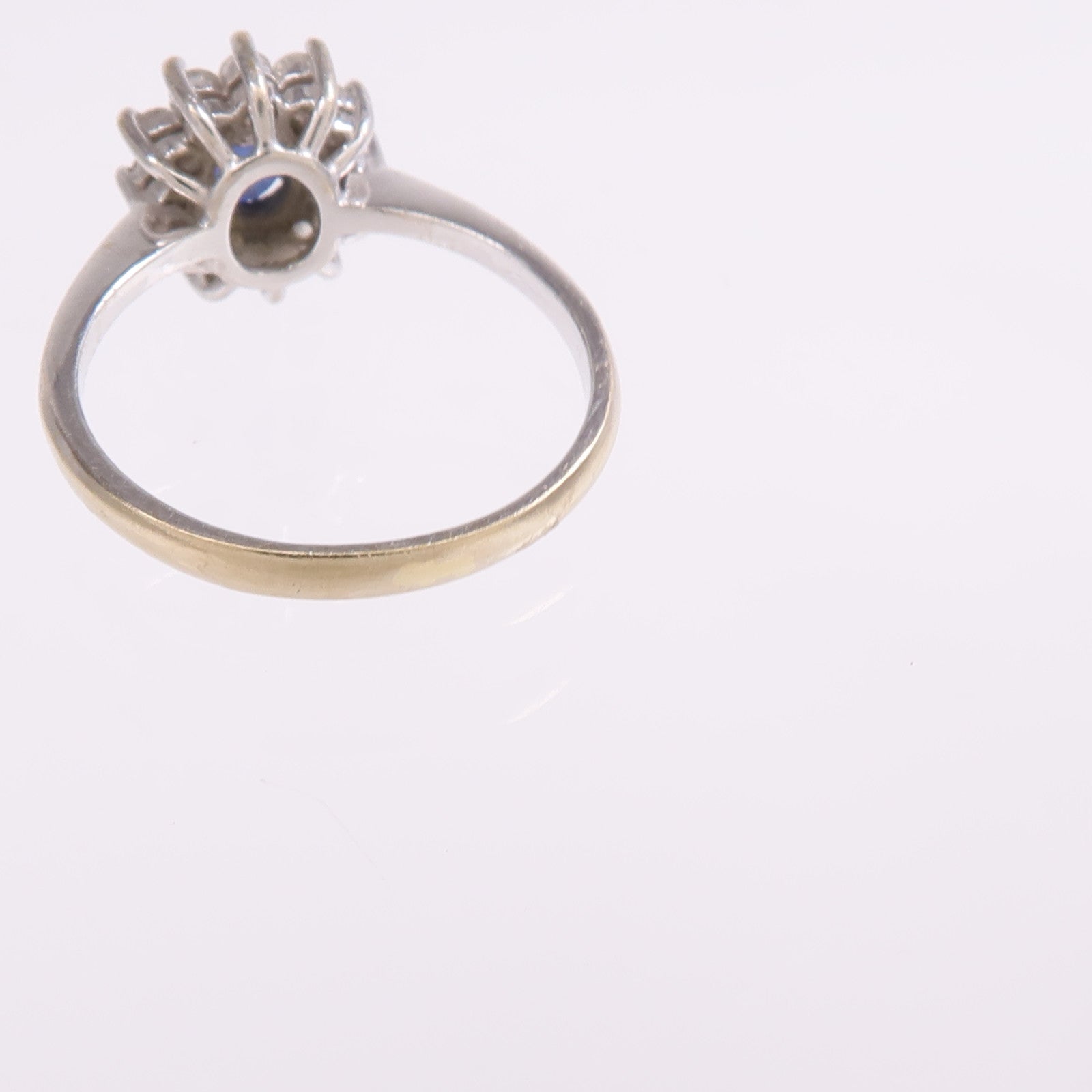 JEWELRY 【激減優惠】18K白金Sapphire Diamond Ring藍寶石/鑽石戒指US#4.25