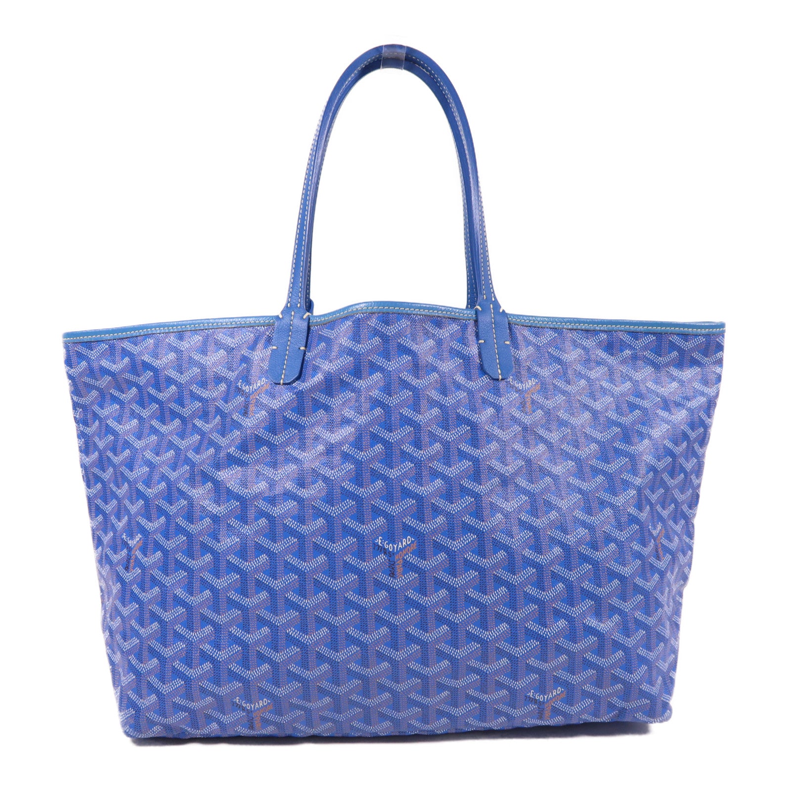 GOYARD 塗層帆布Saint Louis PM銀扣肩背袋藍色
