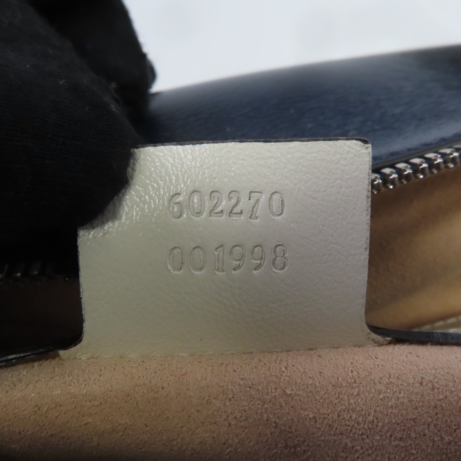 GUCCI 【激減優惠】牛皮皮革/竹節GG Marmont銀扣手挽肩背兩用袋深藍色