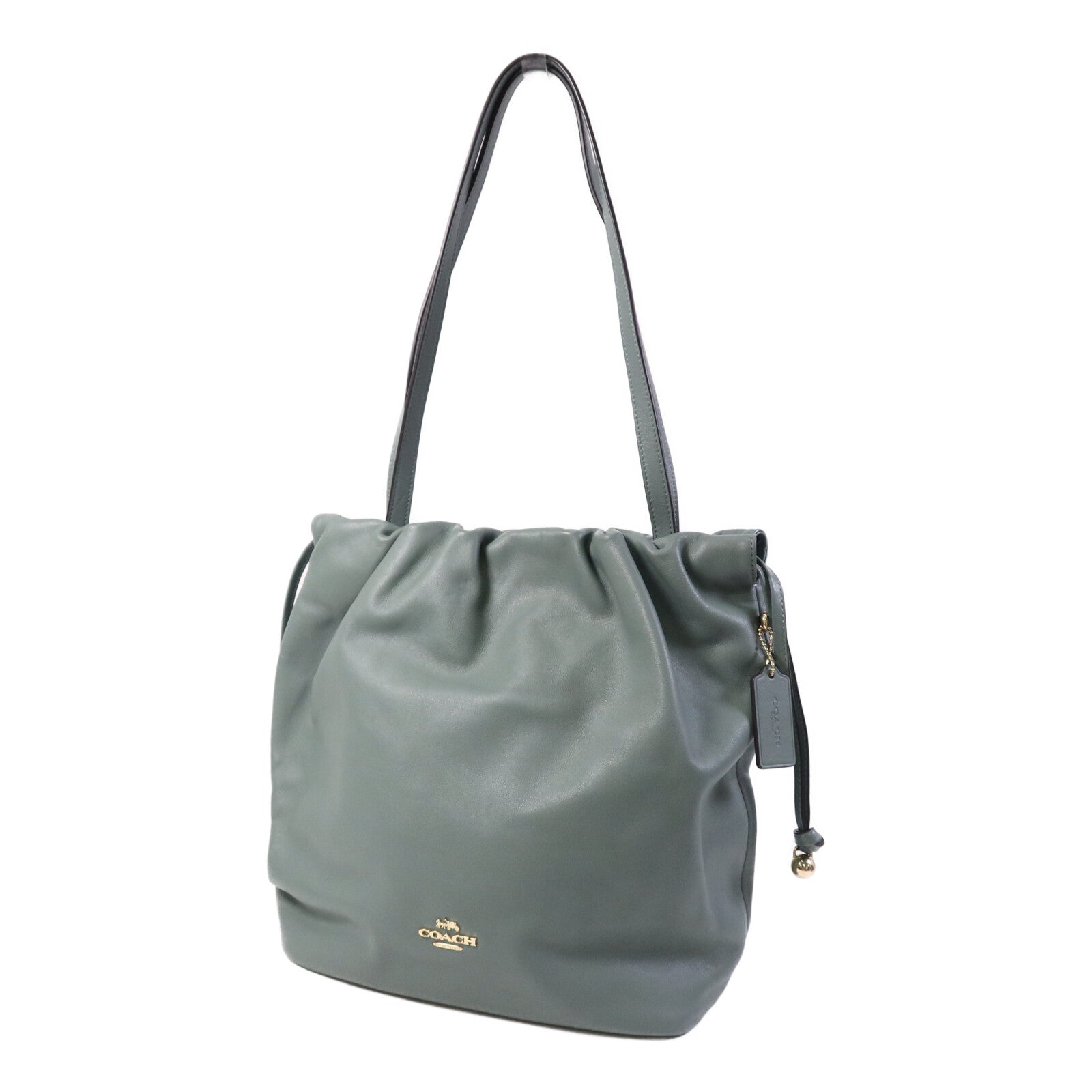 COACH 牛皮皮革Tote Bag金扣手挽袋