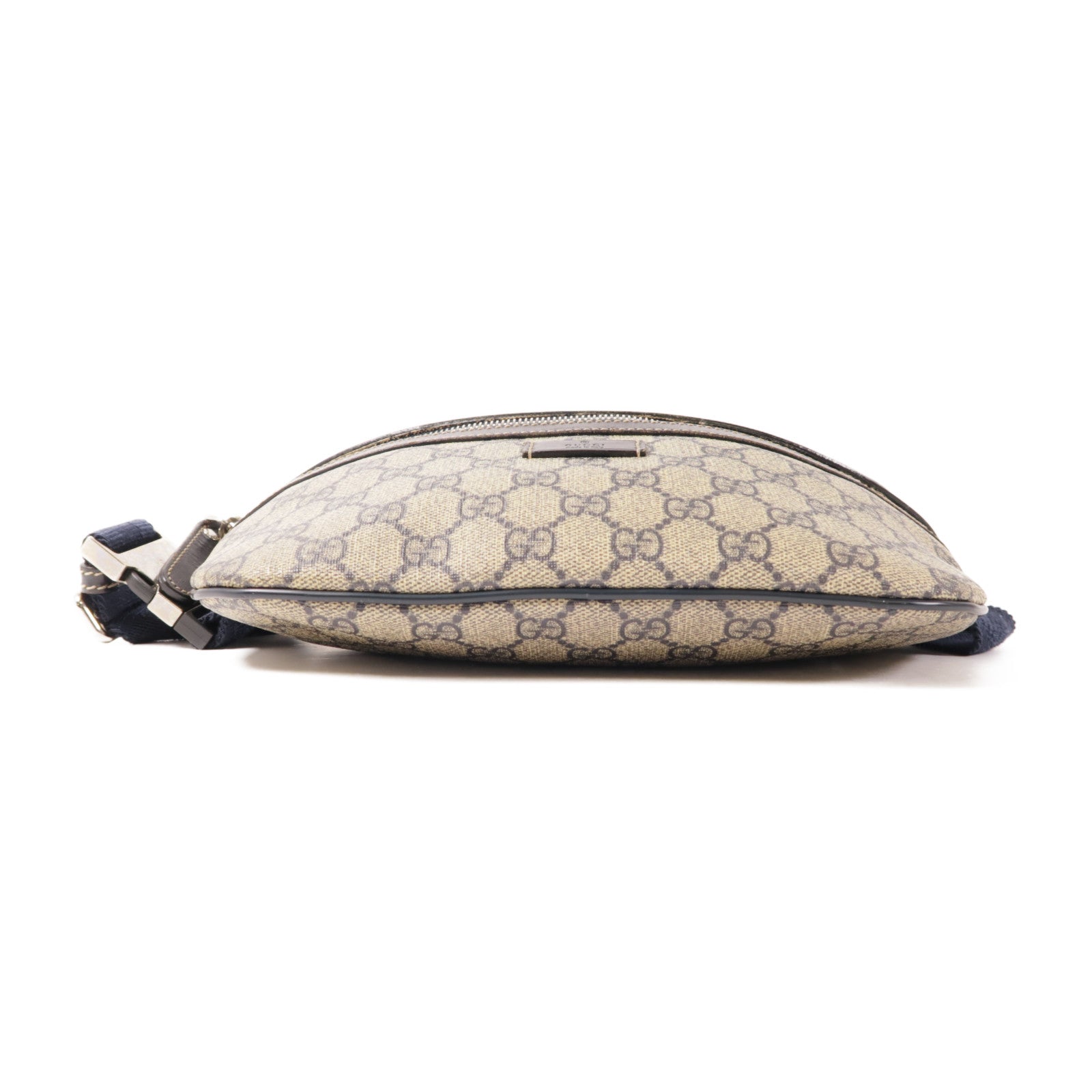 GUCCI GG SHW Waist Bag 233269 Coated Canvas Navy/Beige