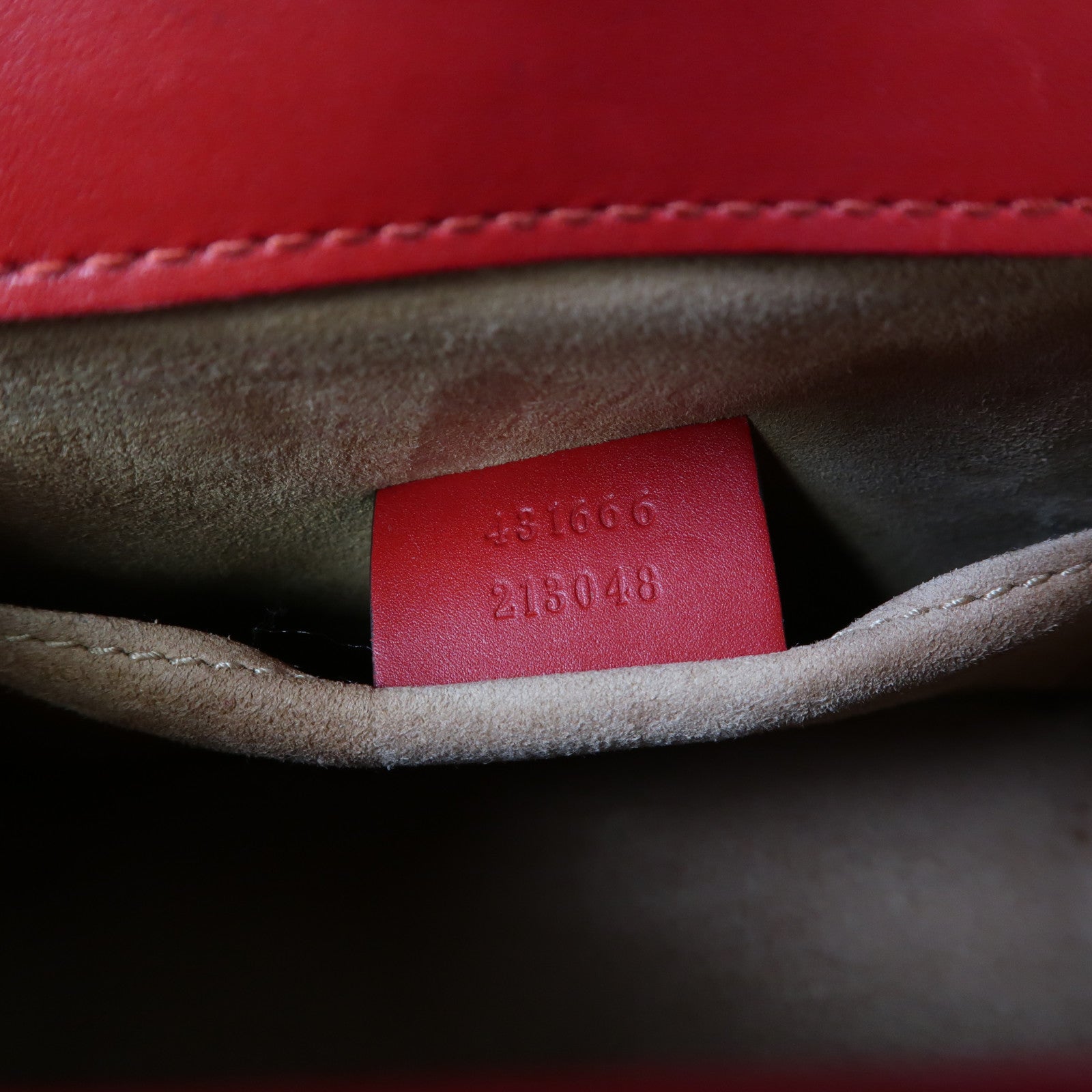 GUCCI 【激減優惠】牛皮皮革Sylvie Mini Chain Bag金扣手挽肩背兩用袋紅色