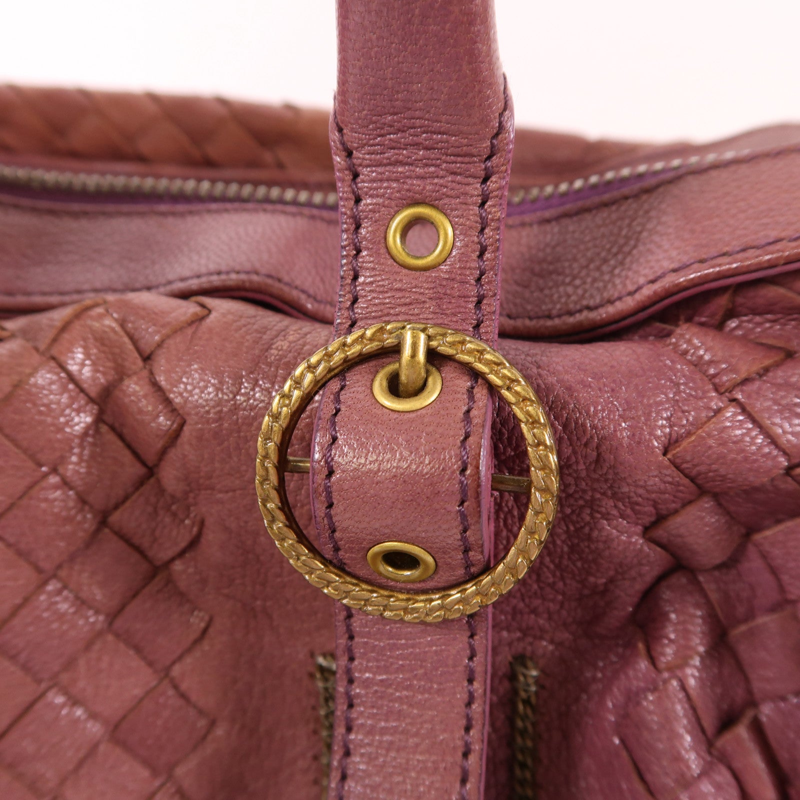 BOTTEGA VENETA 牛皮皮革Handbag金扣手挽袋