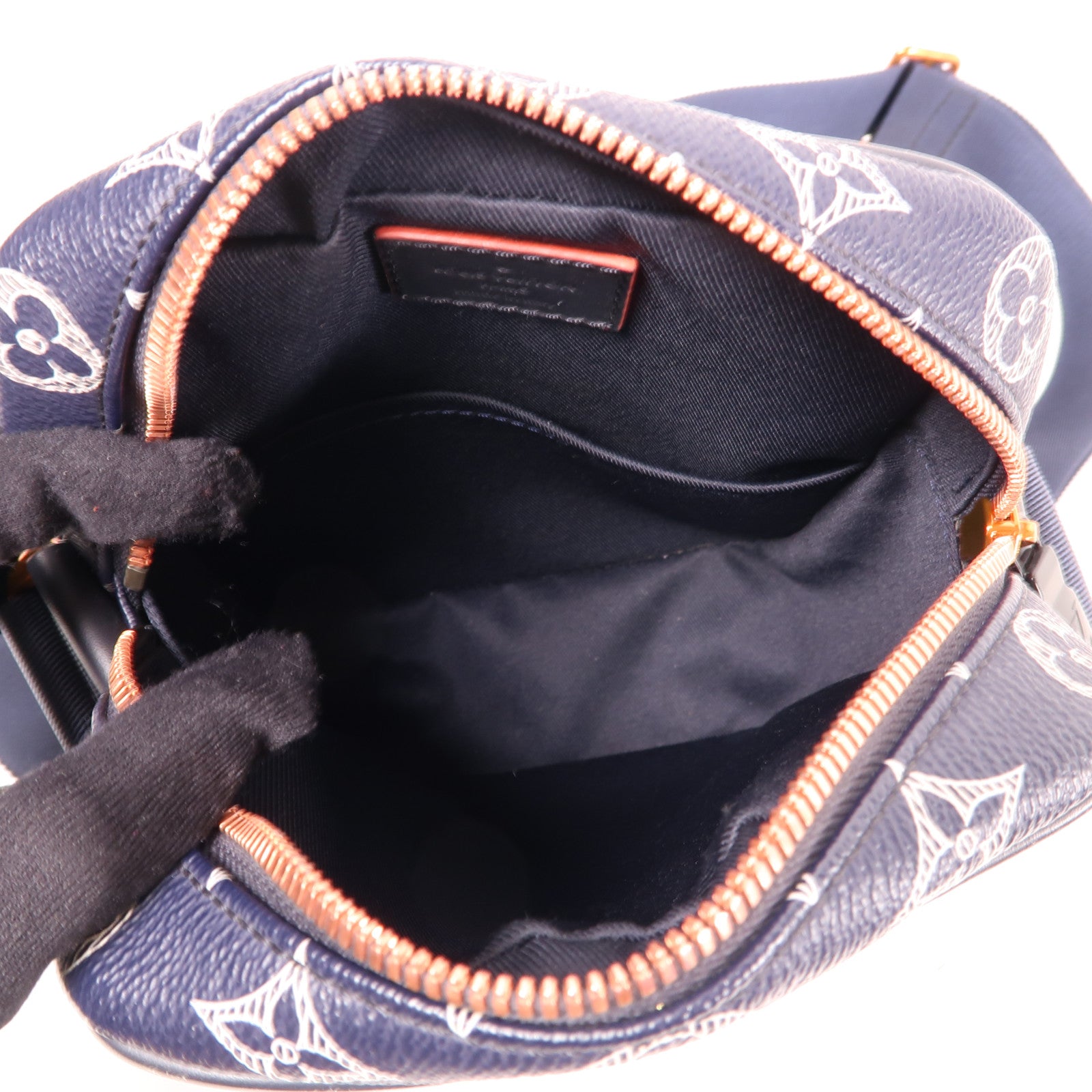 LOUIS VUITTON Monogram Upside-down Danube肩背袋深藍色