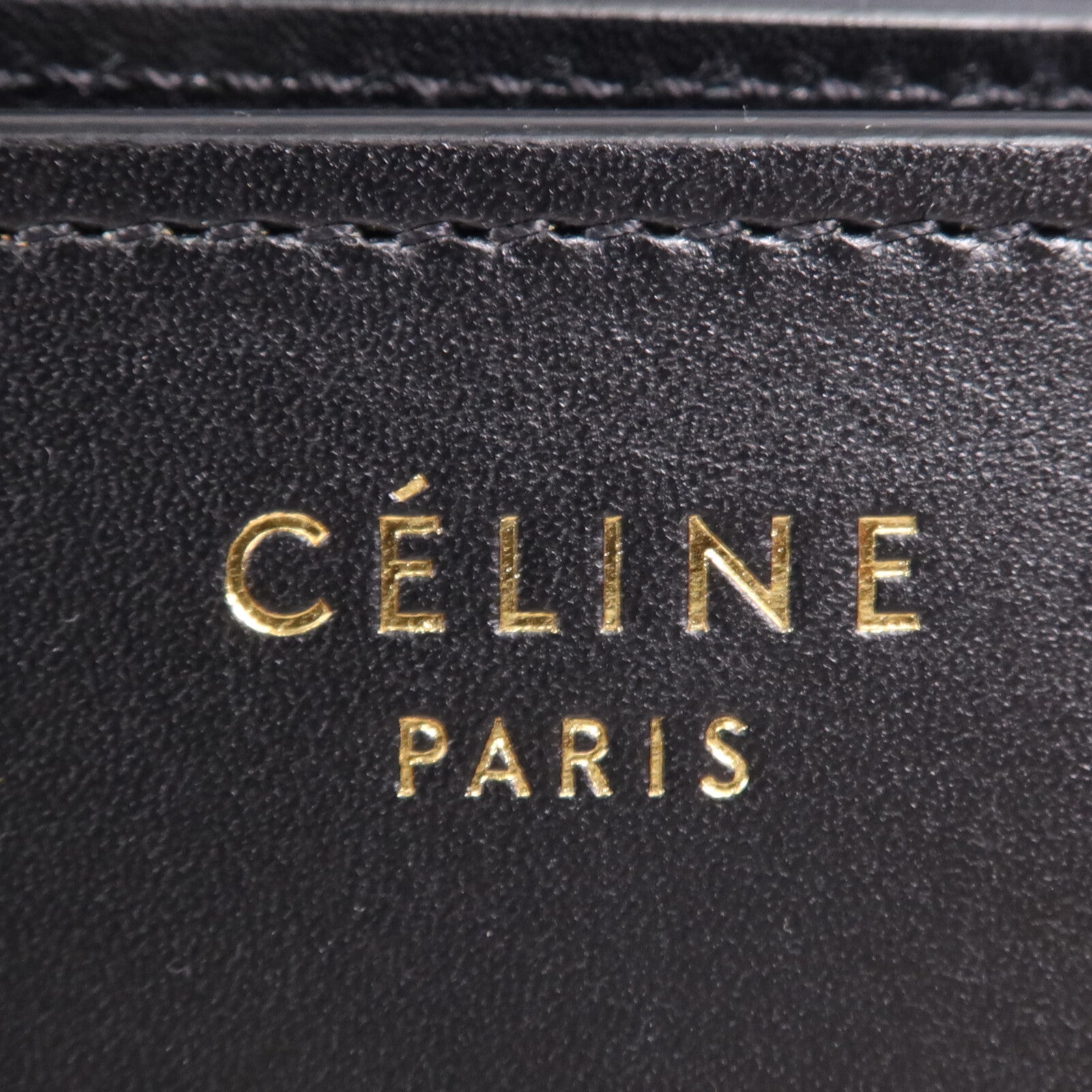CELINE 牛皮皮革Micro Luggage Tote金扣手挽袋
