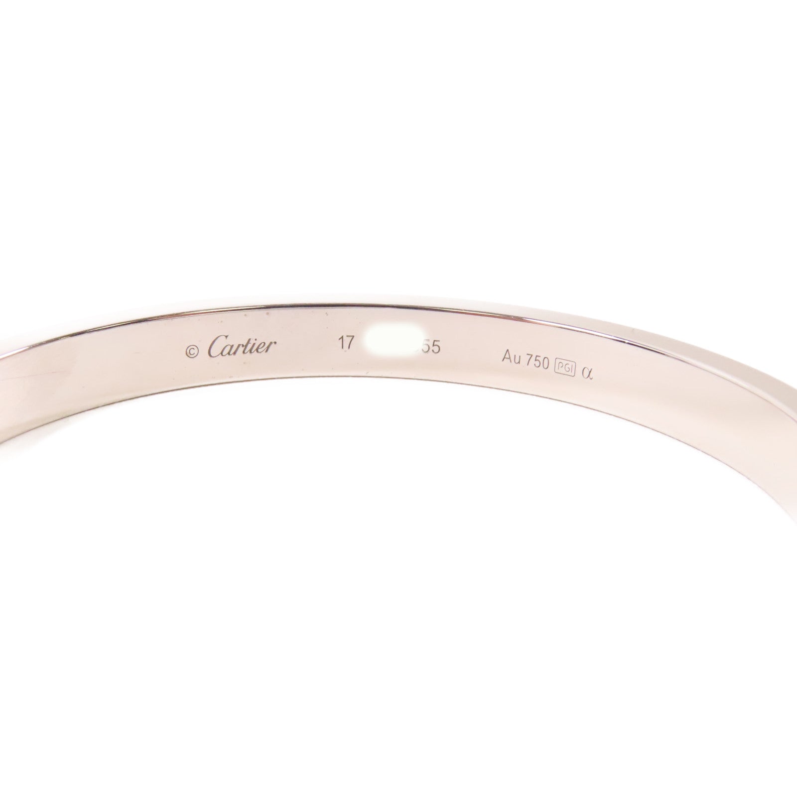 CARTIER 【激減優惠】18K白金Love Bracelet Diamond手鐲Cartier#17