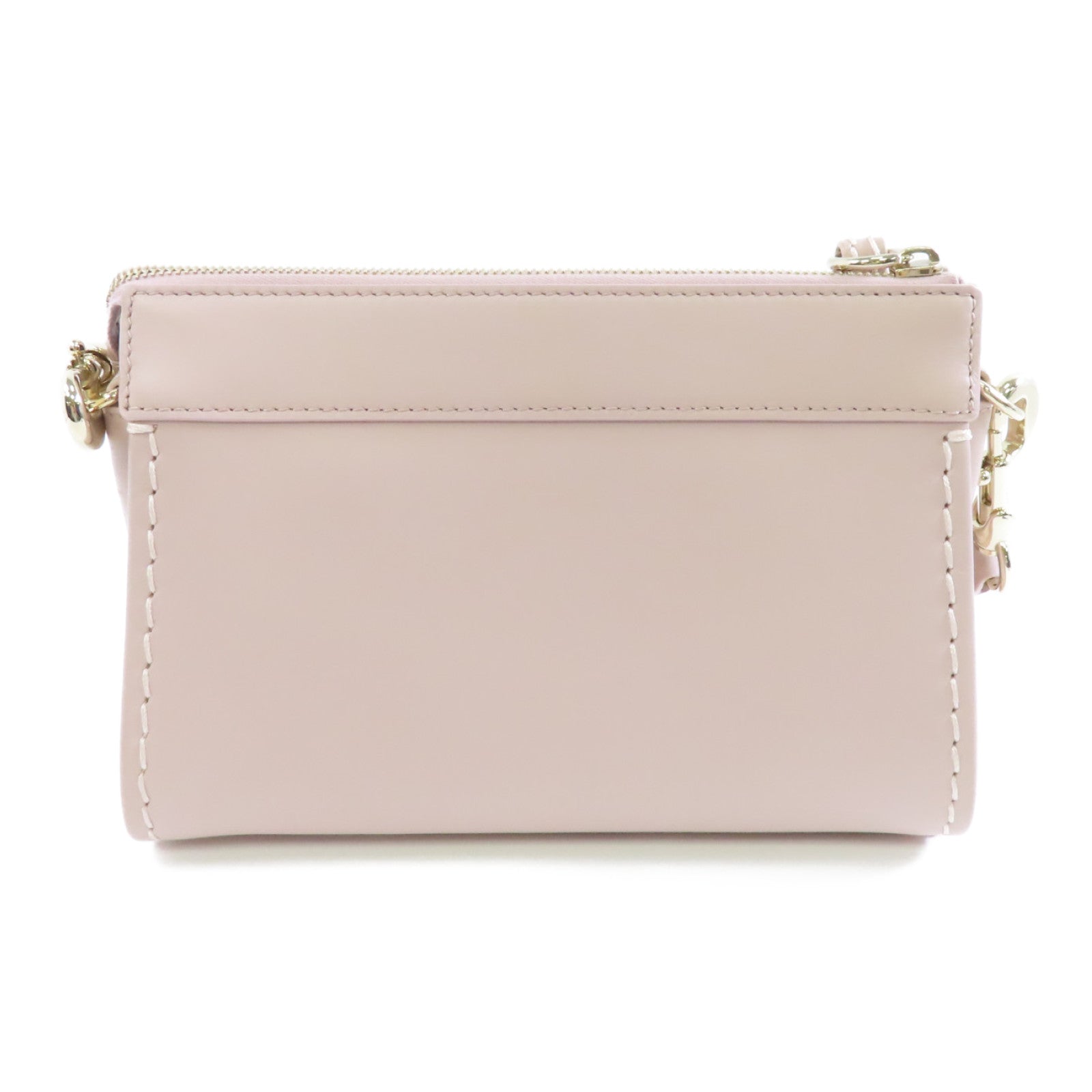 Chloe 牛皮皮革Shoulder Bag金扣肩背袋粉紅色