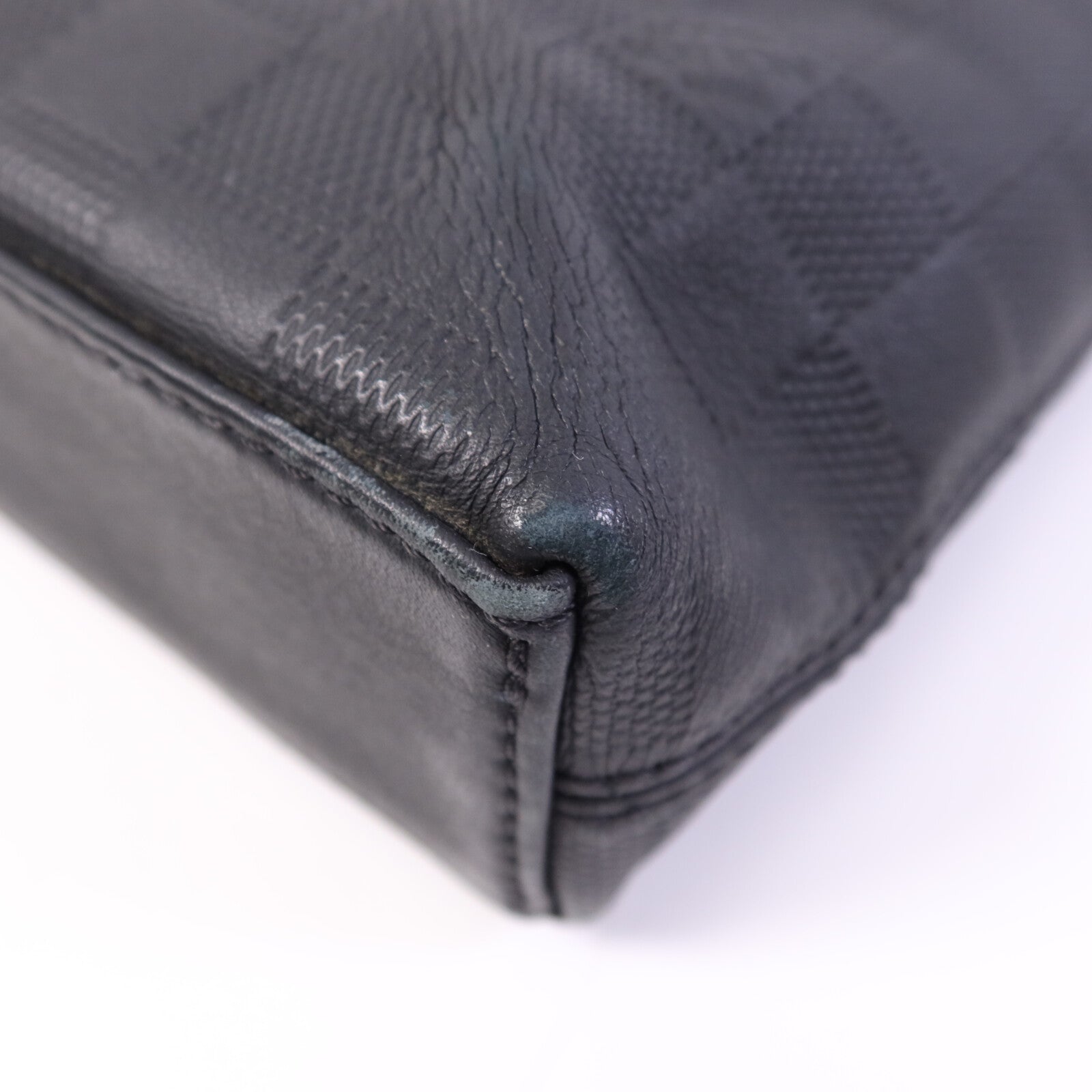 LOUIS VUITTON Damier Infini Porte Document Jour銀扣手挽肩背兩用袋