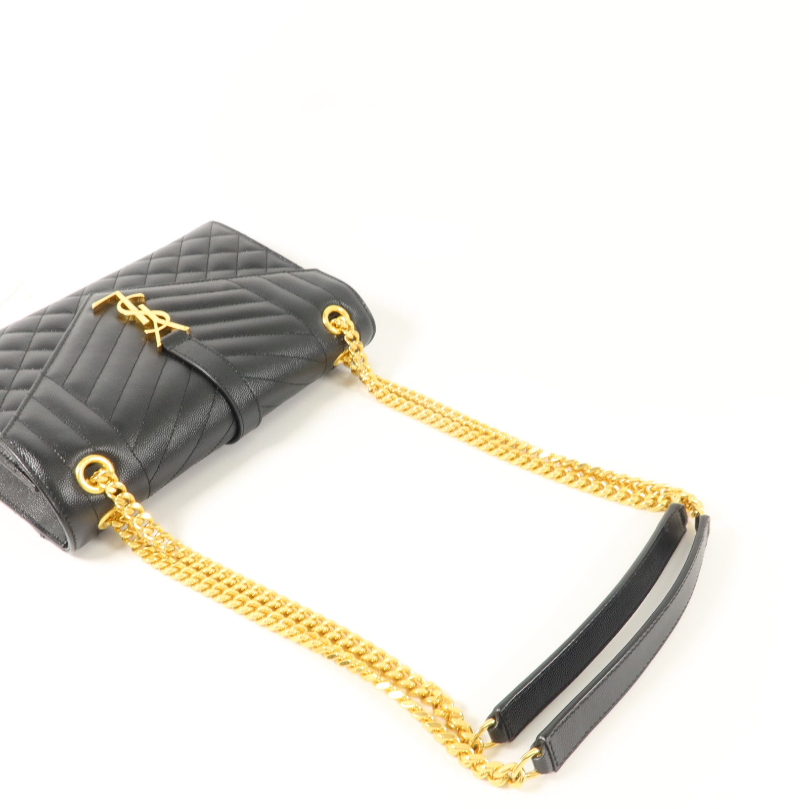 SAINT LAURENT 牛皮皮革Envelope Medium鏈帶肩背袋