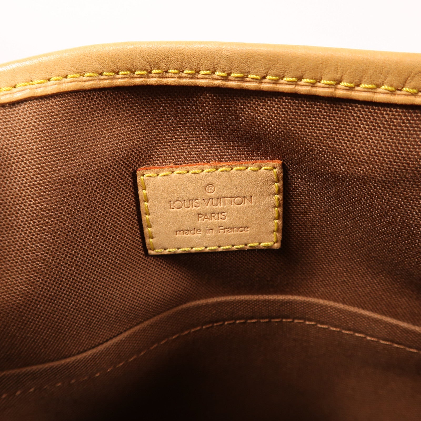 LOUIS VUITTON Monogram Batignolles金扣手挽袋棕色