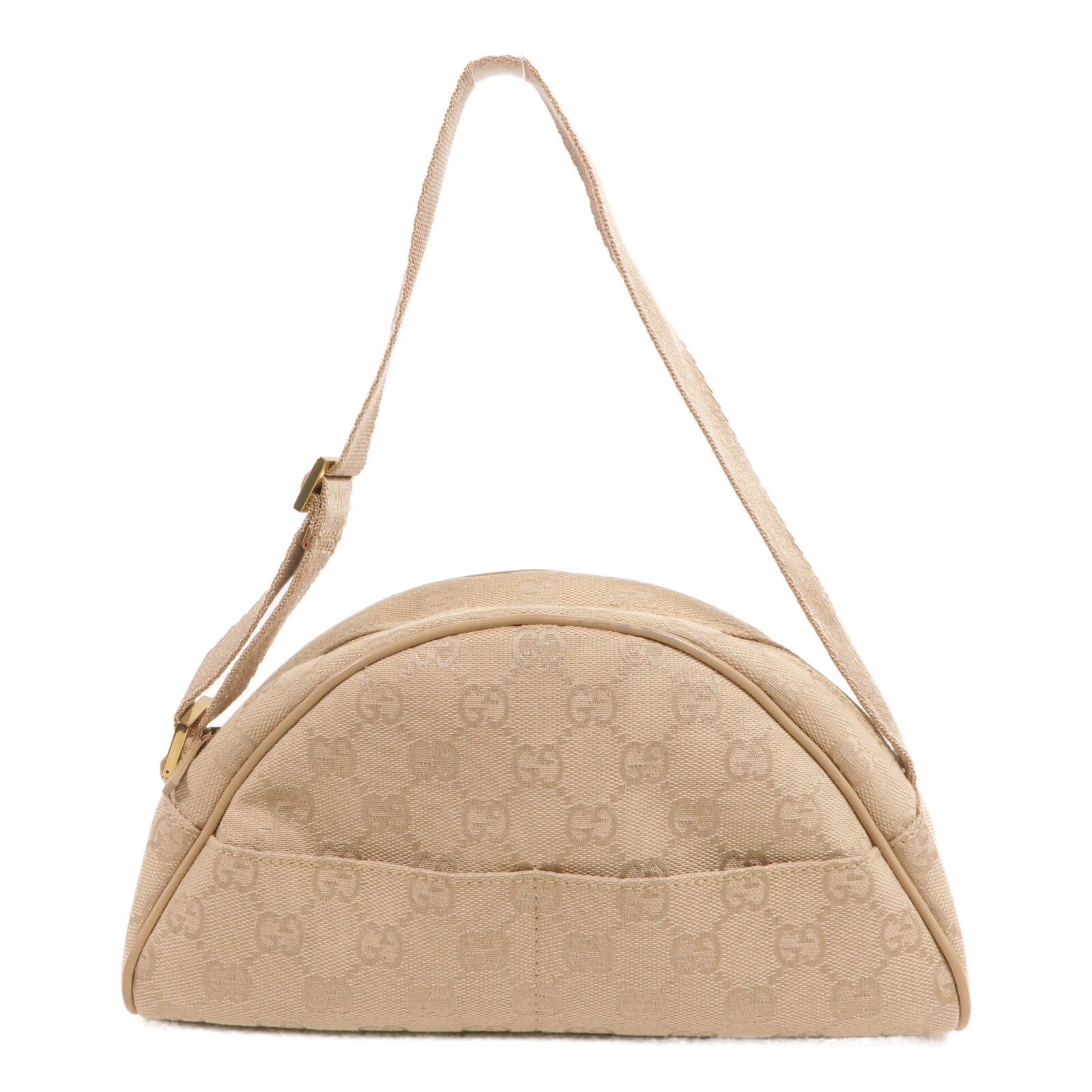 GUCCI 帆布Half Moon GG Canvas Shoulder Bag肩背袋