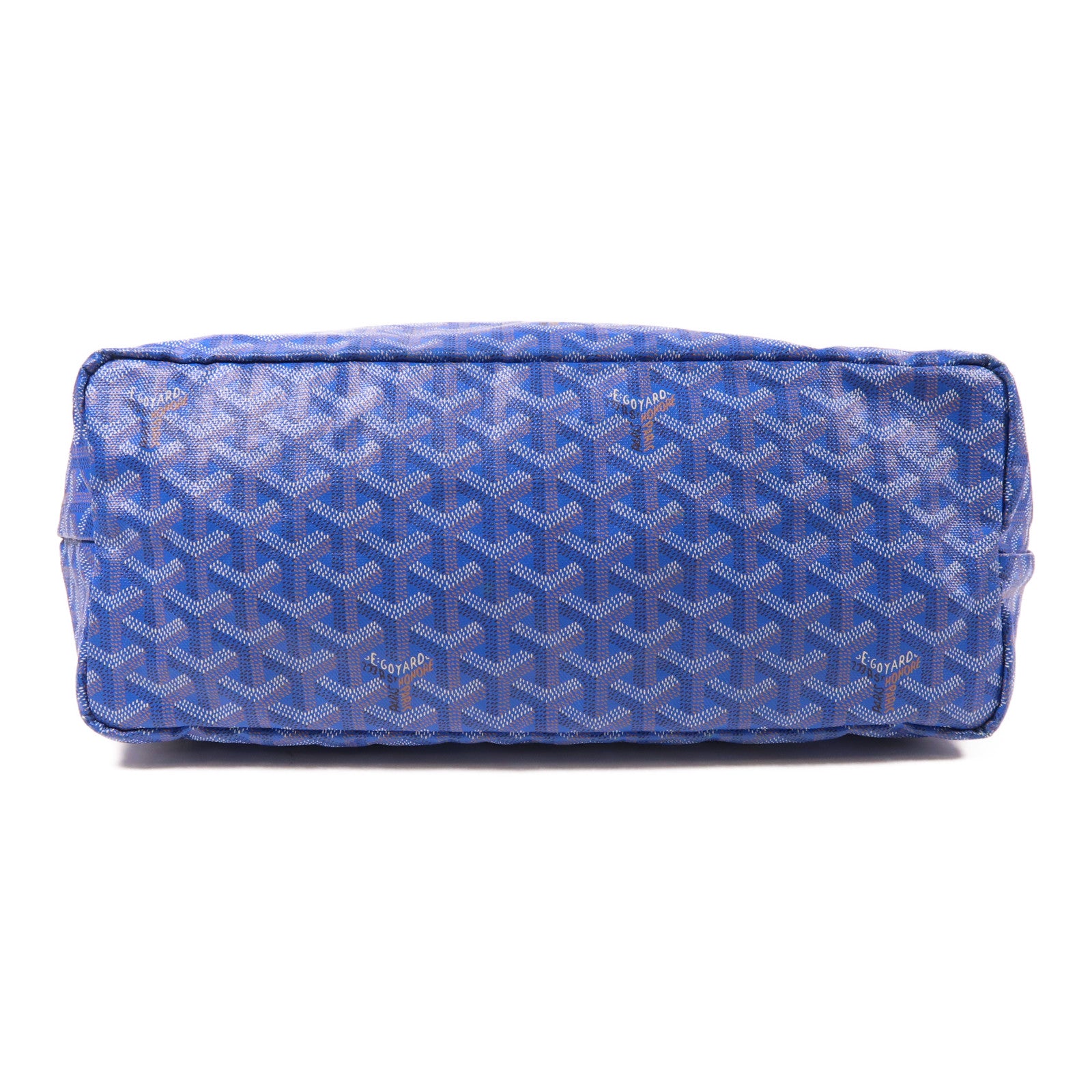 GOYARD 塗層帆布Saint Louis PM銀扣肩背袋藍色