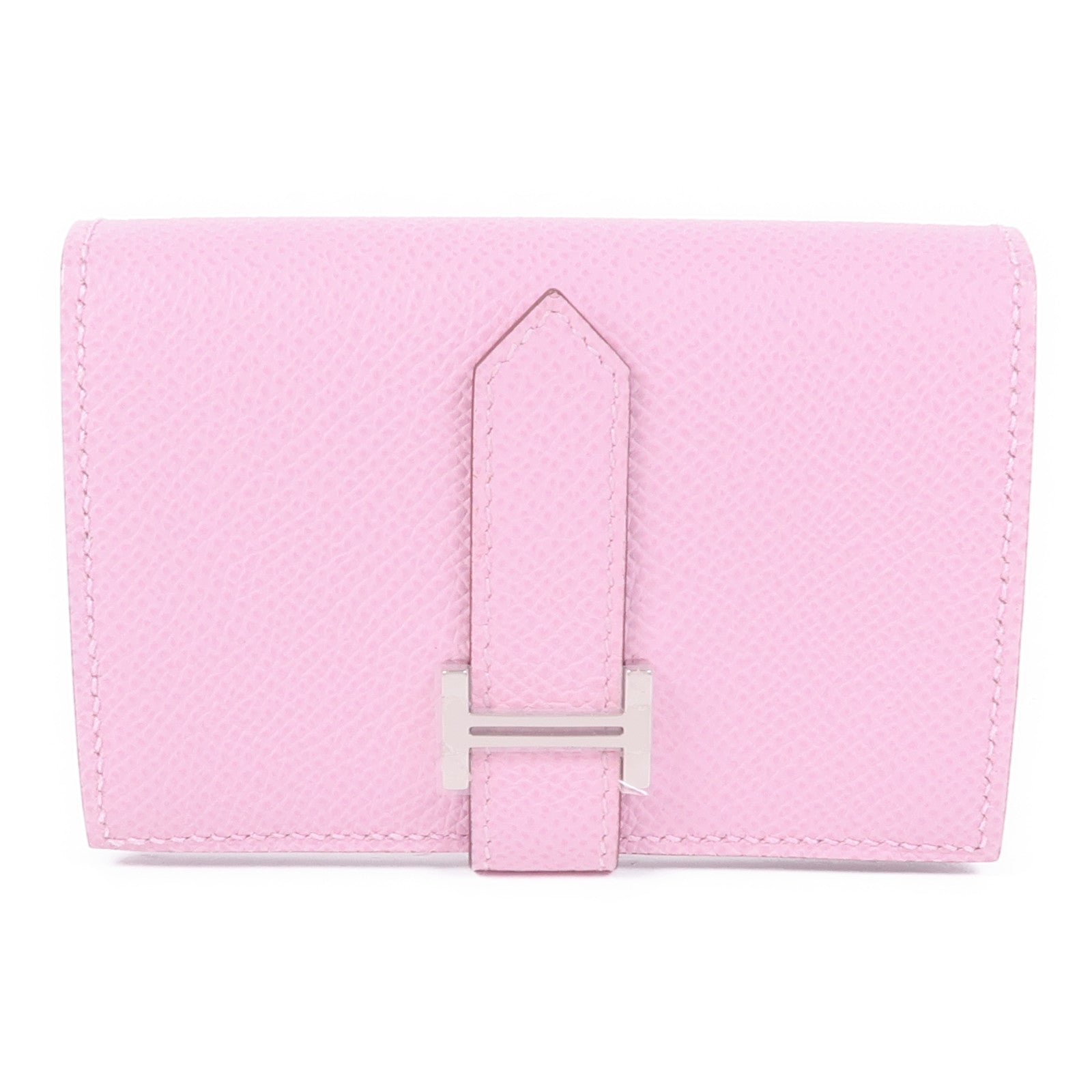 HERMES Epsom皮革Bearn Mini Wallet錢包Mauve Pale
