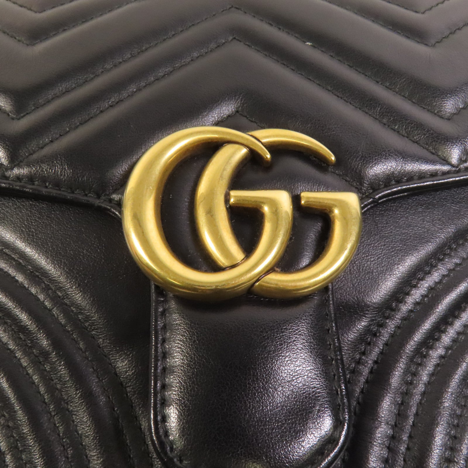 GUCCI 牛皮皮革GG Marmont Small金扣手挽肩背兩用袋