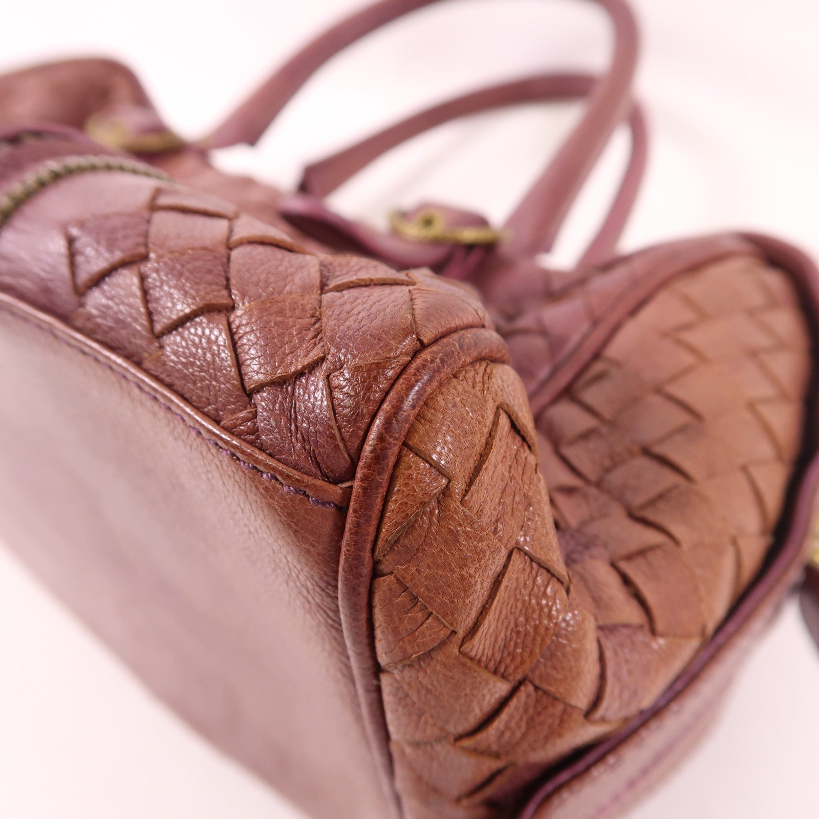 BOTTEGA VENETA 牛皮皮革Handbag金扣手挽袋