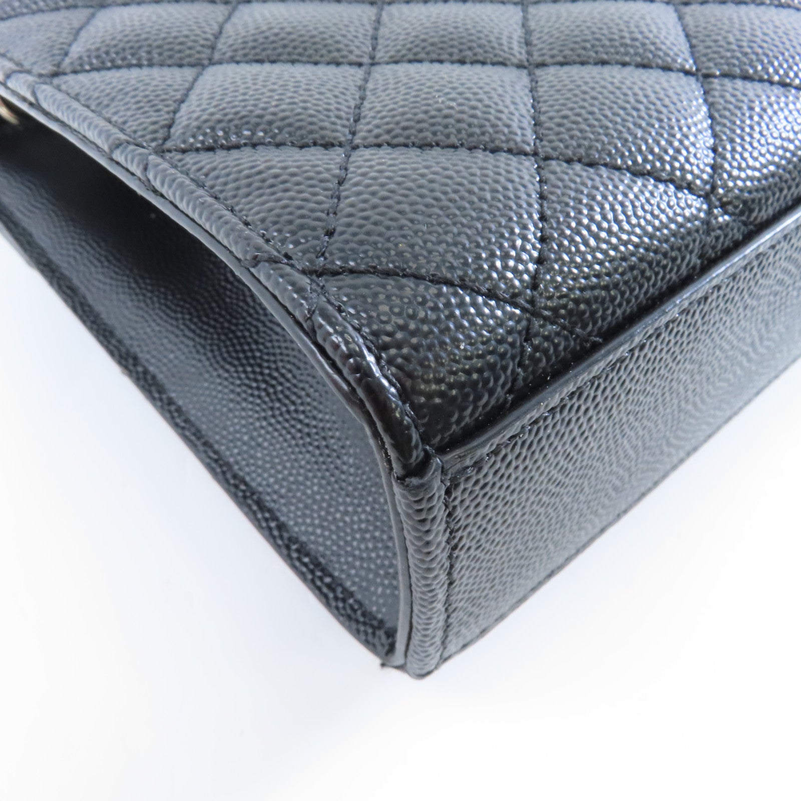 SAINT LAURENT 牛皮皮革Envelope銀扣鏈帶肩背袋黑色