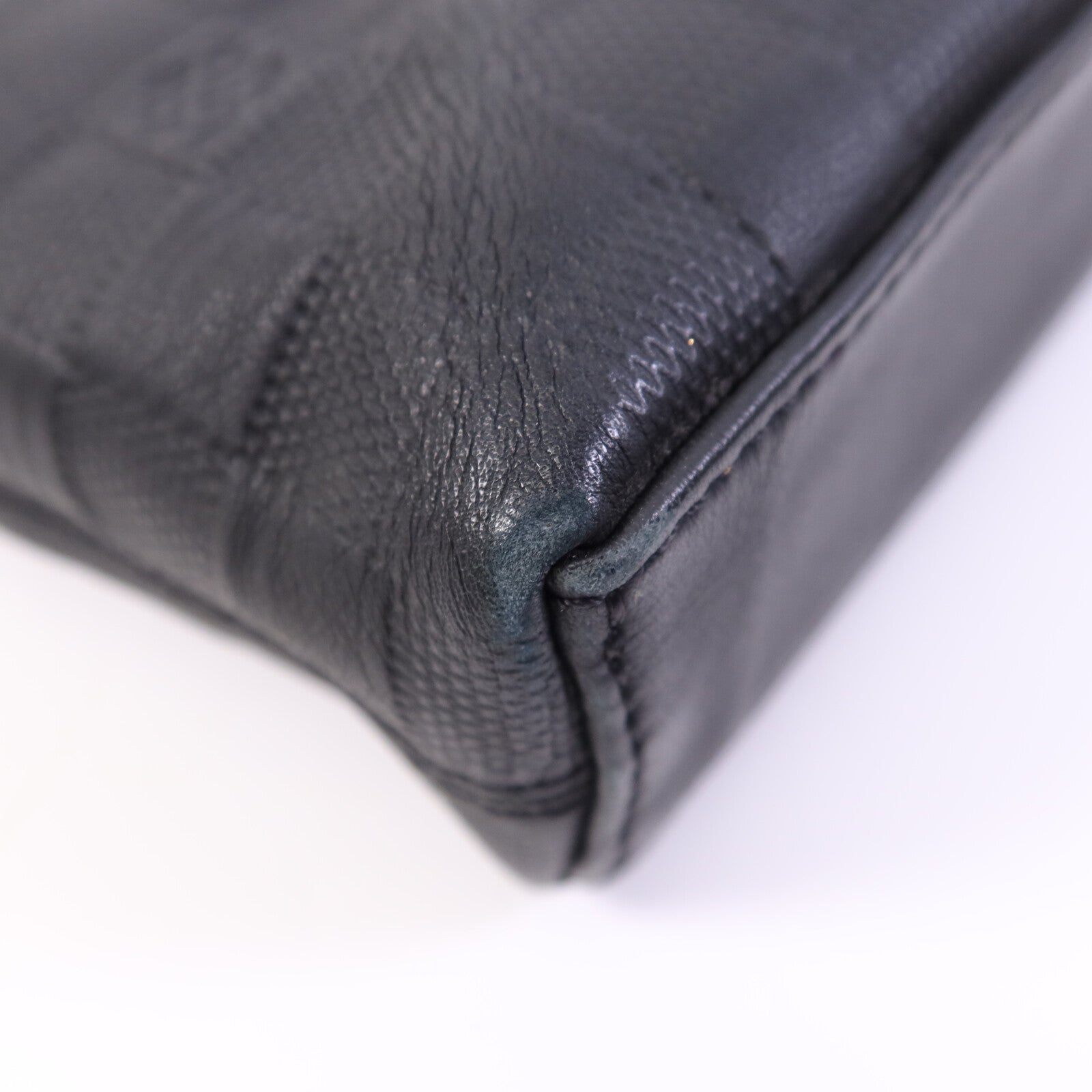LOUIS VUITTON Damier Infini Porte Document Jour銀扣手挽肩背兩用袋