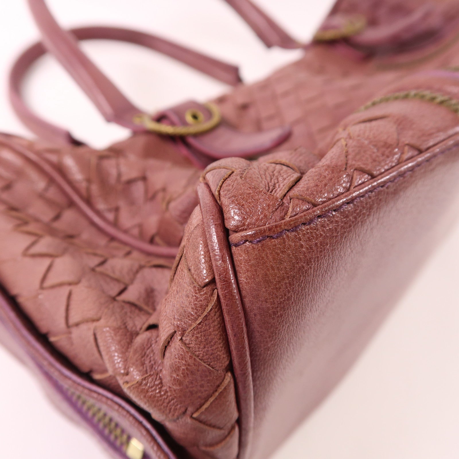 BOTTEGA VENETA 牛皮皮革Handbag金扣手挽袋