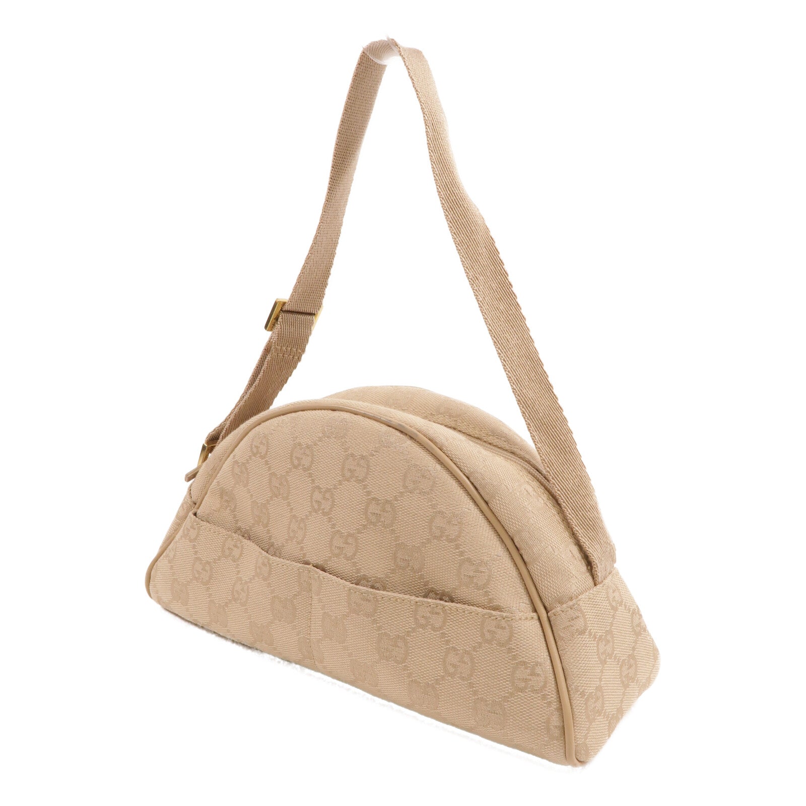 GUCCI 帆布Half Moon GG Canvas Shoulder Bag肩背袋