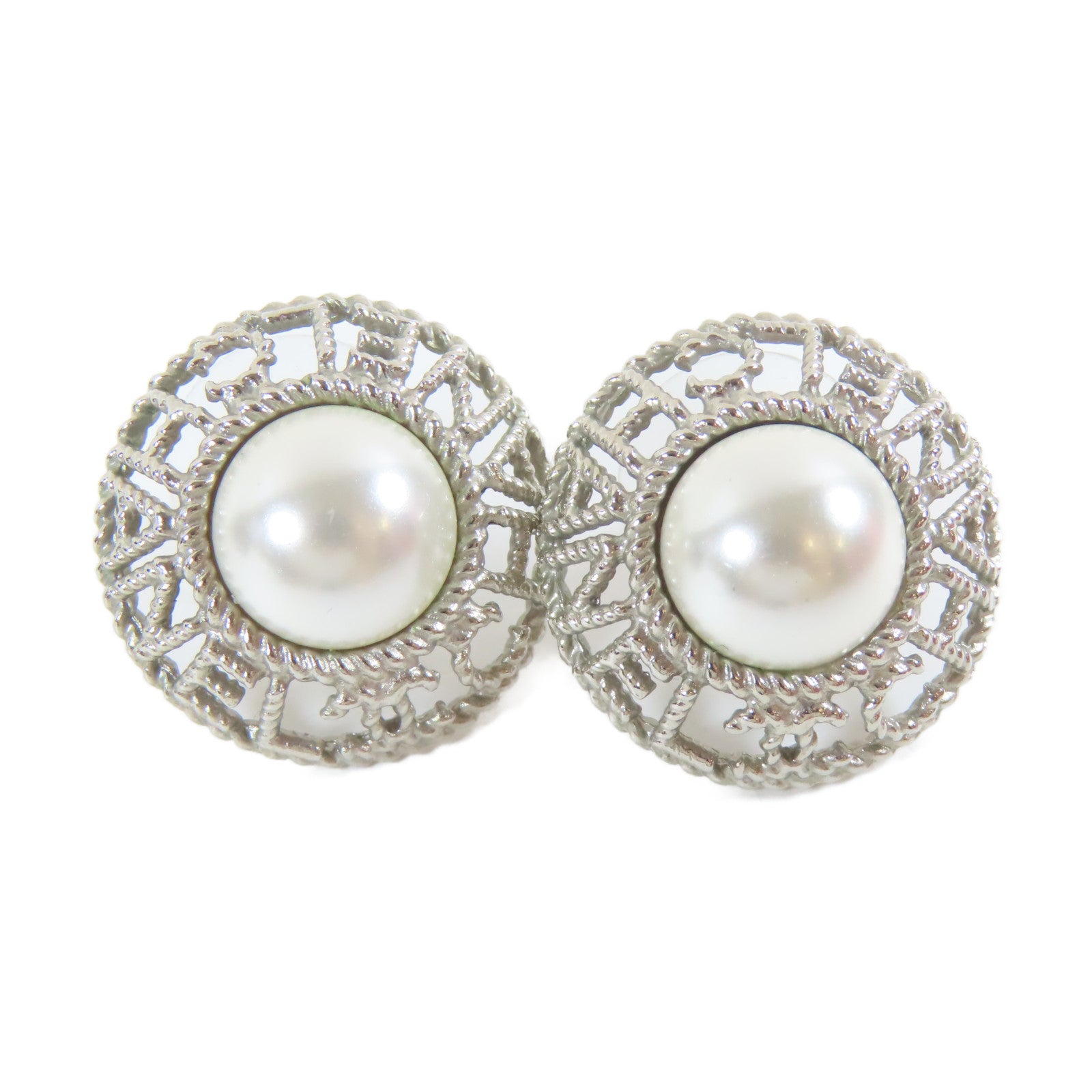 CHANEL 【激減優惠】金屬Earrings耳環銀色