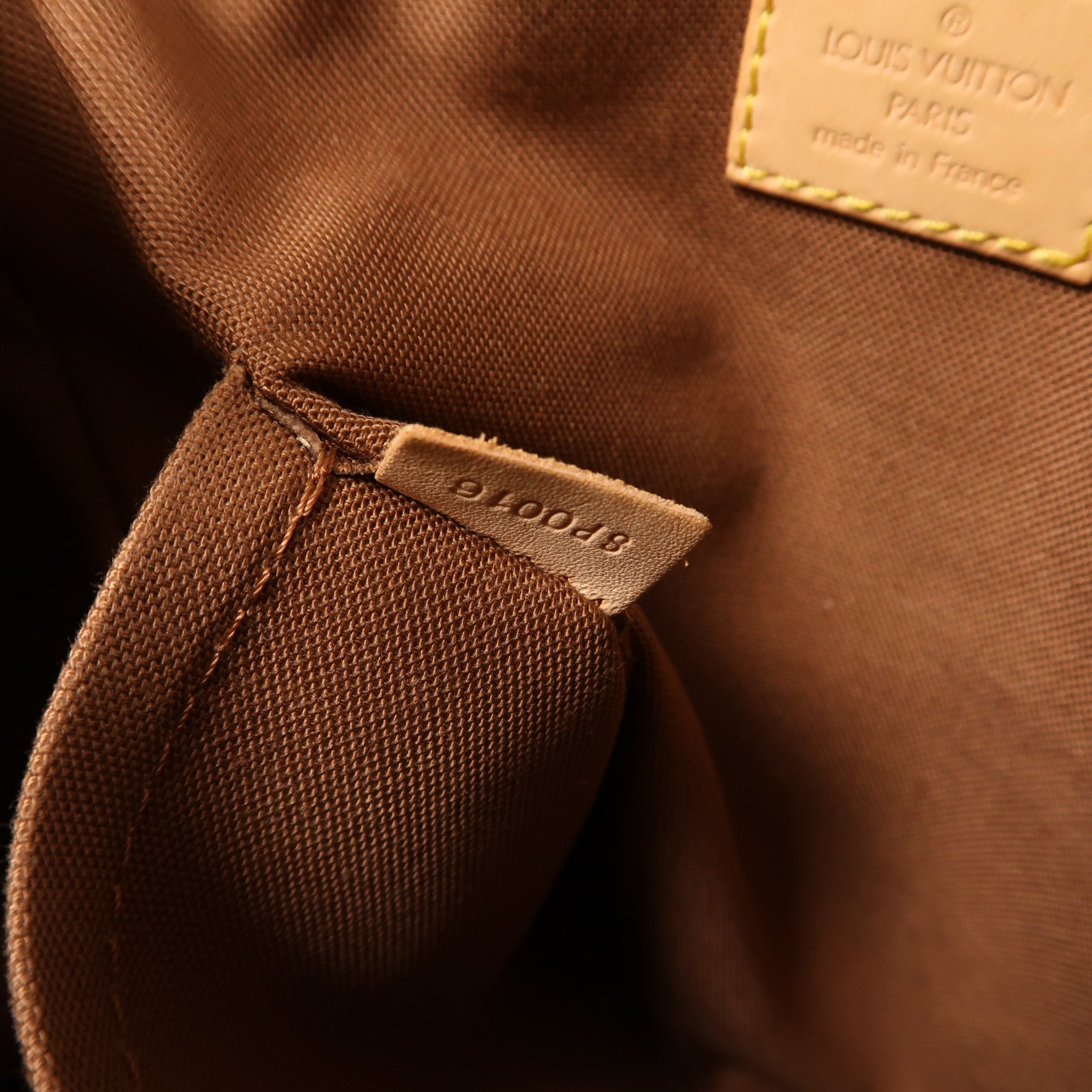 LOUIS VUITTON Monogram Batignolles金扣手挽袋棕色