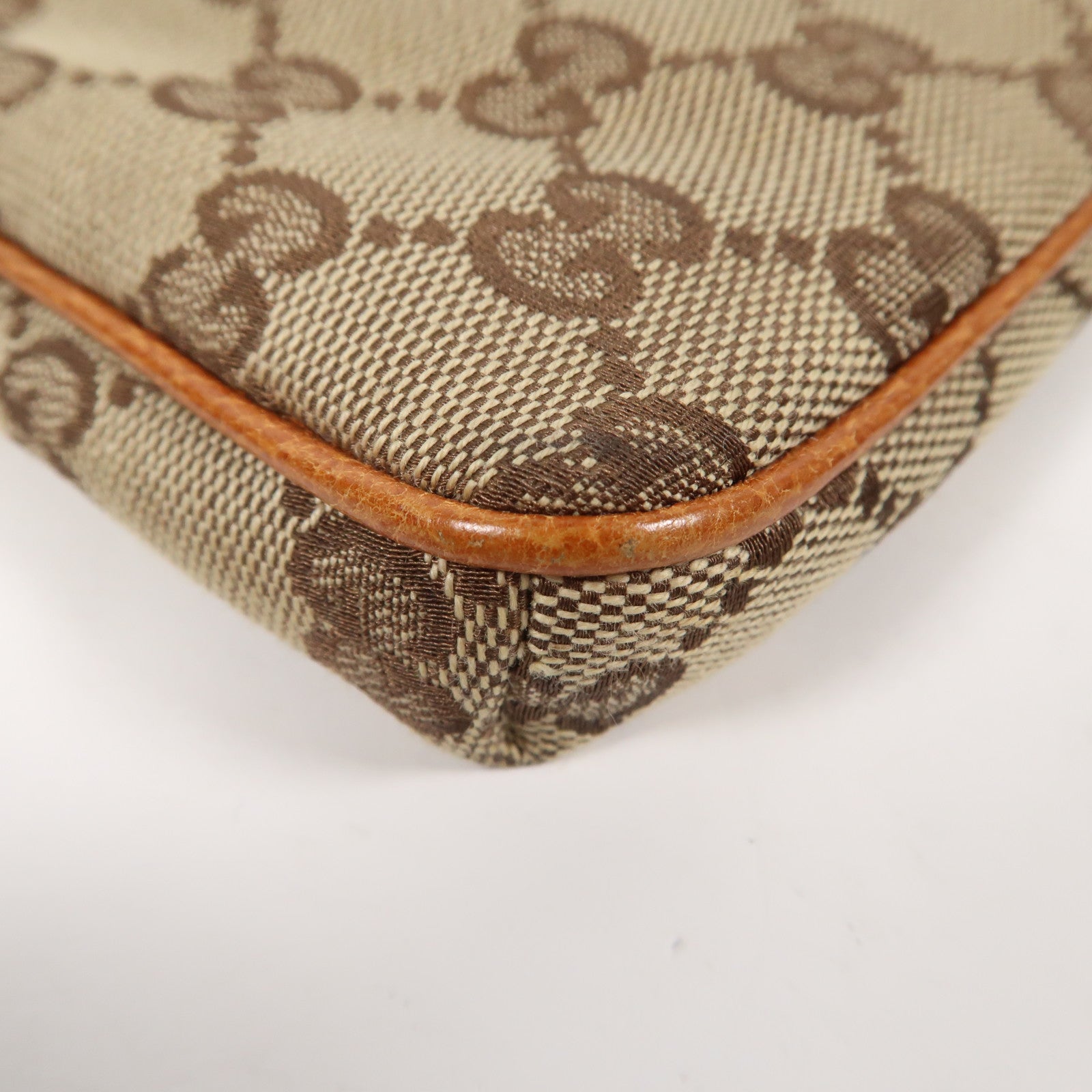 GUCCI 【激減優惠】帆布Shoulder Bag銀扣肩背袋啡色