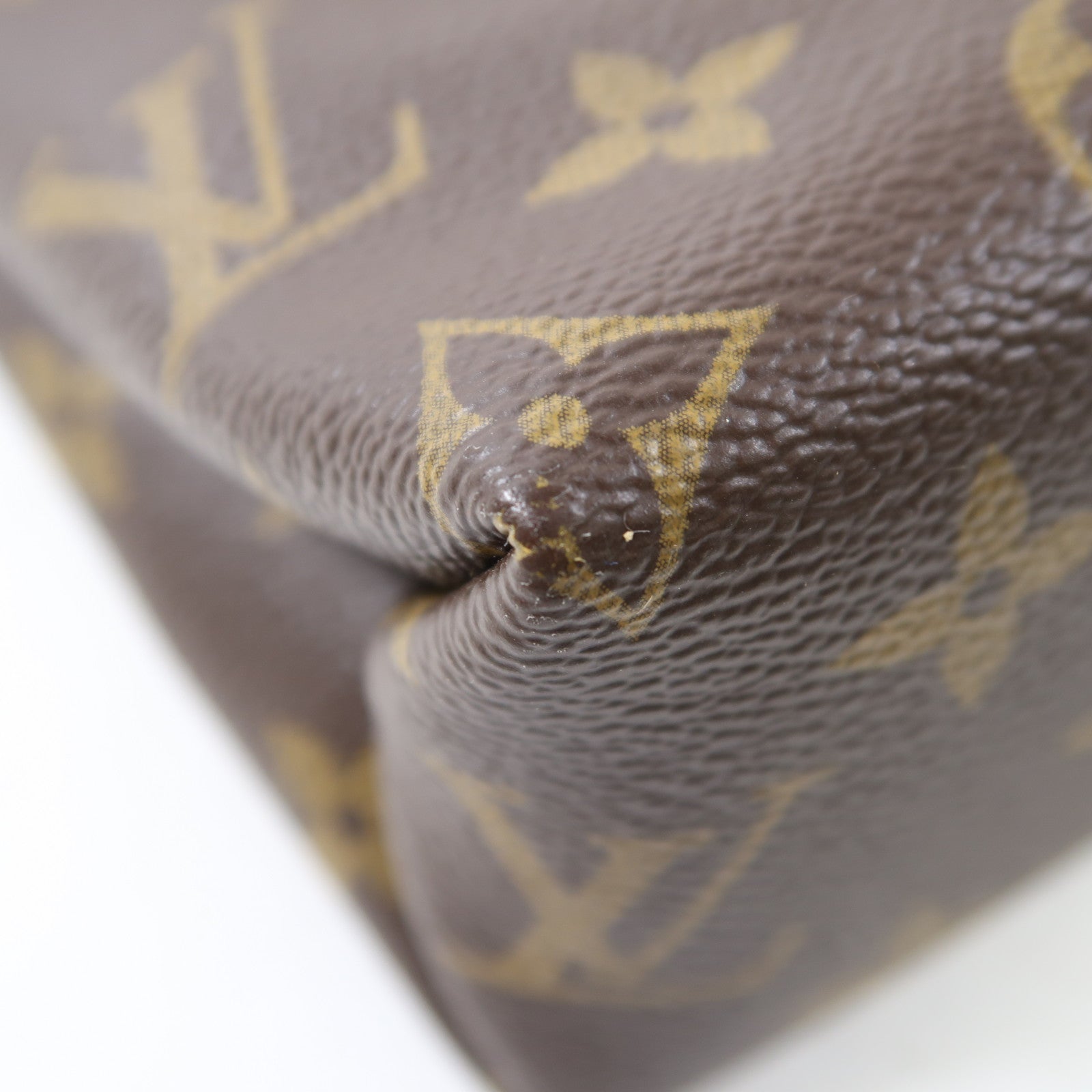 LOUIS VUITTON Monogram Saint Placide金扣肩背袋啡色/紅色