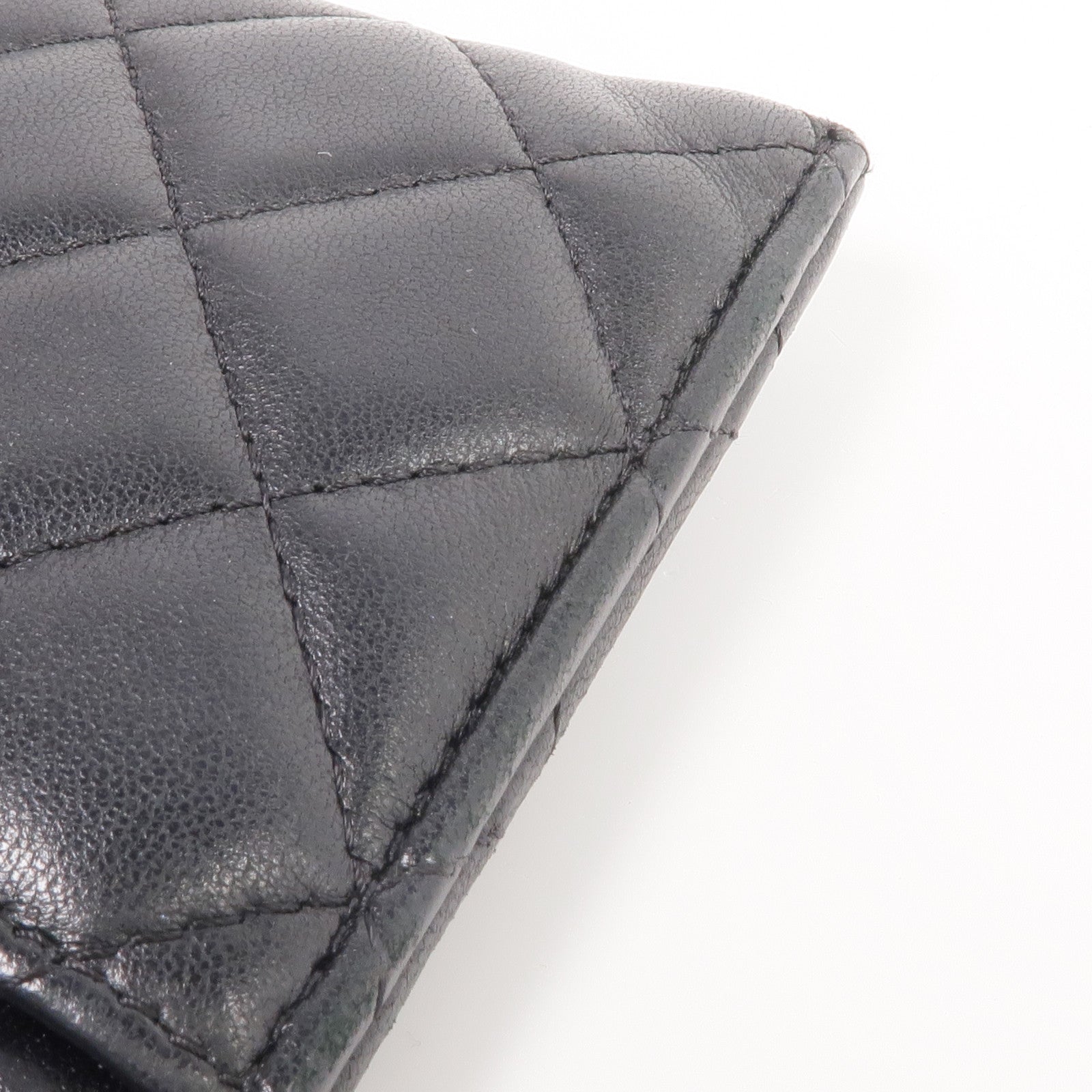 CHANEL 羊皮皮革Zipped Long Wallet銀扣長錢包