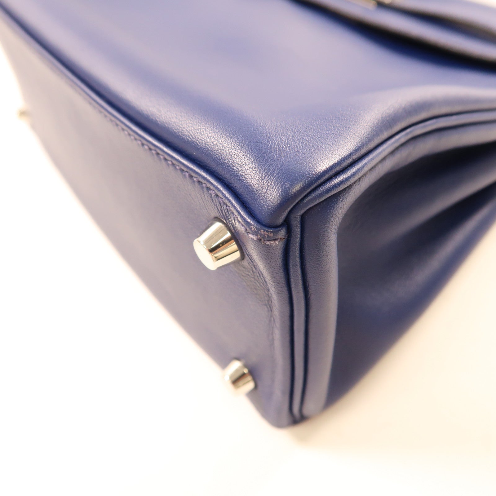 HERMES 【激減優惠】Swift皮革Kelly 25銀扣手挽肩背兩用袋73 Bleu Saphir/藍寶石