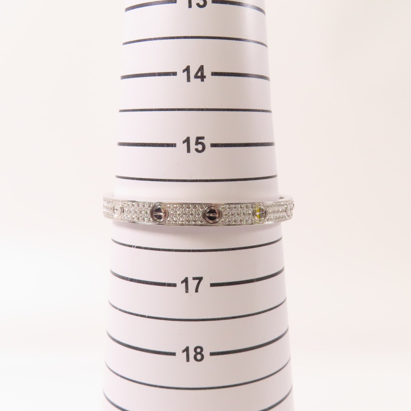 CARTIER 【激減優惠】18K白金Love Bracelet Diamond手鐲Cartier#17