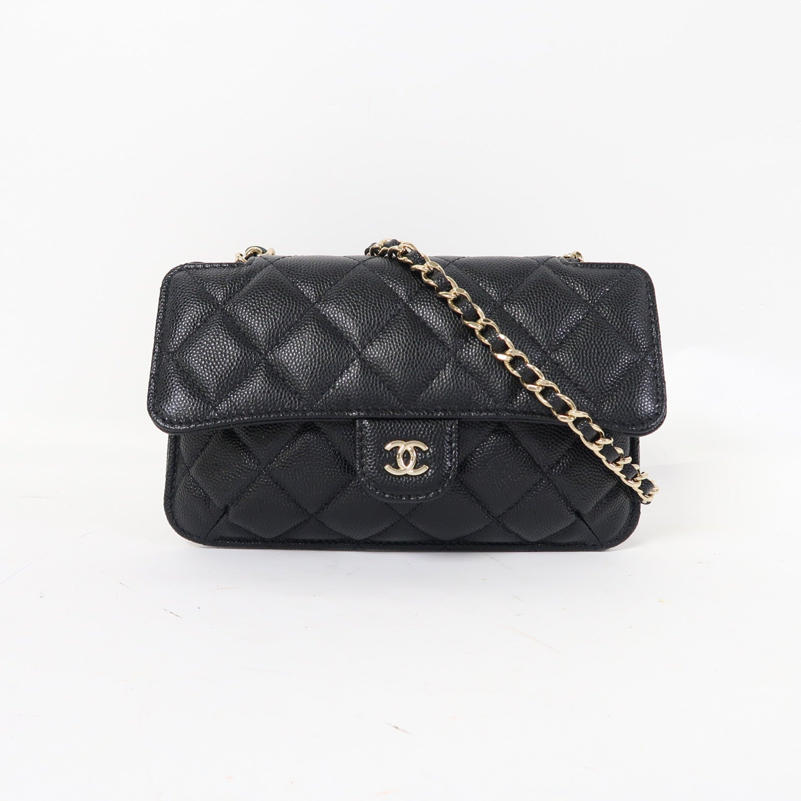 CHANEL 【激減優惠】菱格Caviar皮革/尼龍Eco Bag金扣手挽肩背兩用袋黑色/彩色