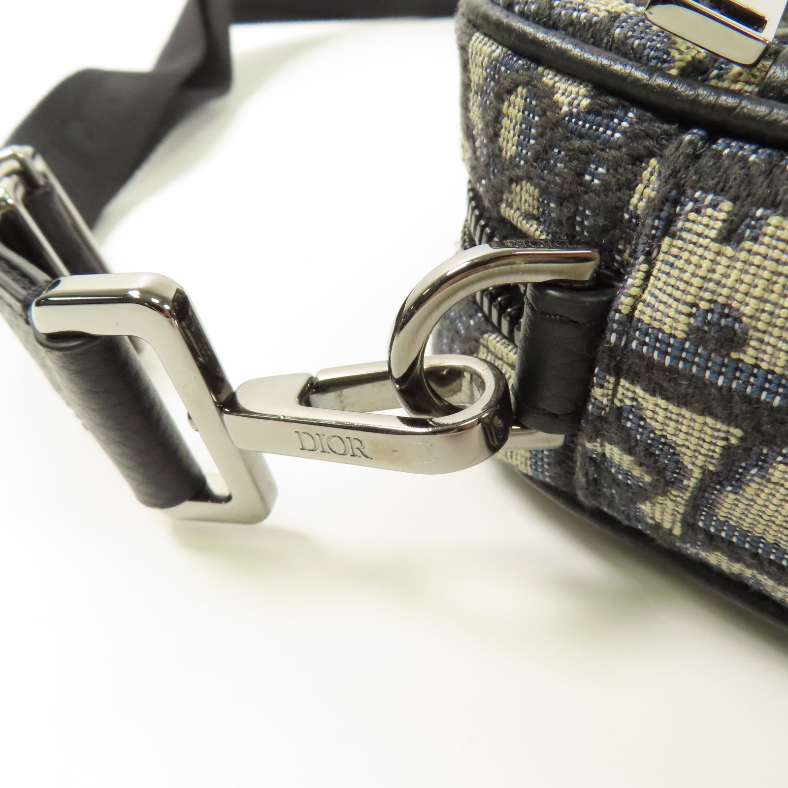 Dior Oblique帆布Mini Safari Messenger Bag銀扣肩背袋