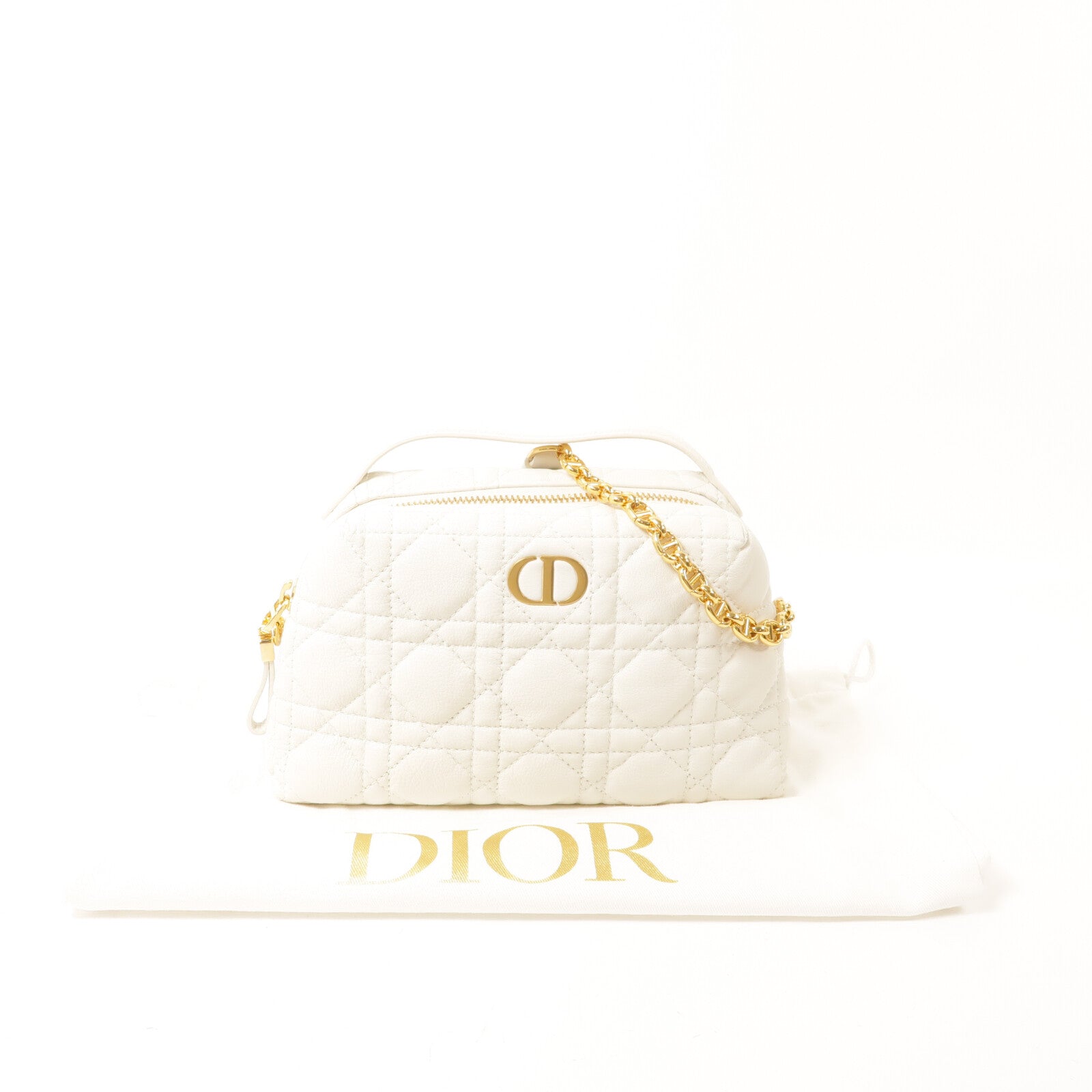 Dior 牛皮皮革Mini Caro D-Cosy鏈帶手挽肩背兩用袋