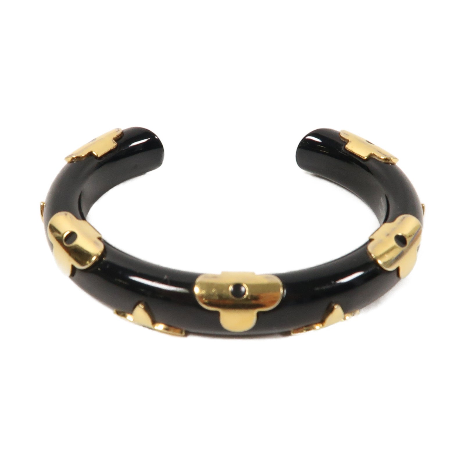 LOUIS VUITTON PVC Daily Monogram Bangle手鐲黑色/金色