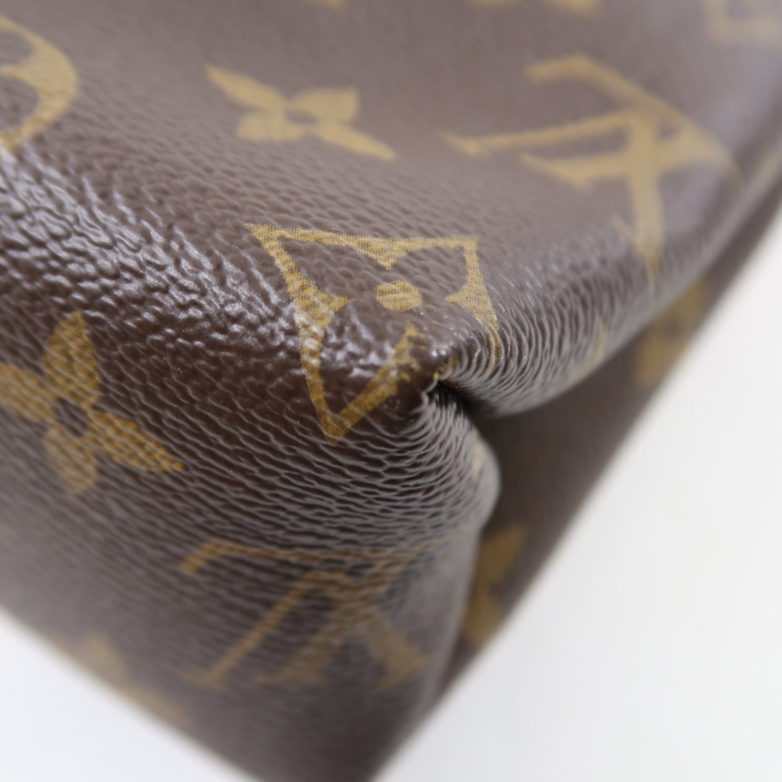 LOUIS VUITTON Monogram Saint Placide金扣肩背袋啡色/紅色