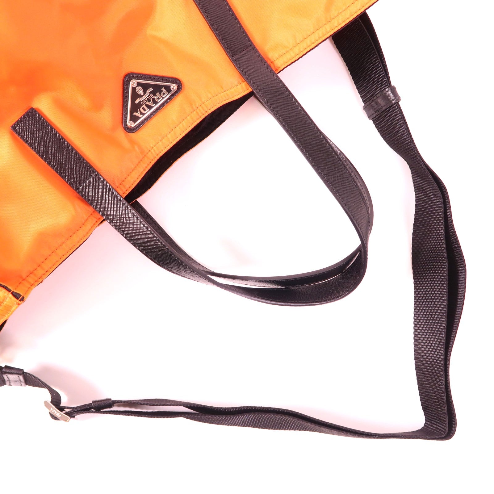 PRADA 尼龍2 Way Shoulder銀扣手挽肩背兩用袋