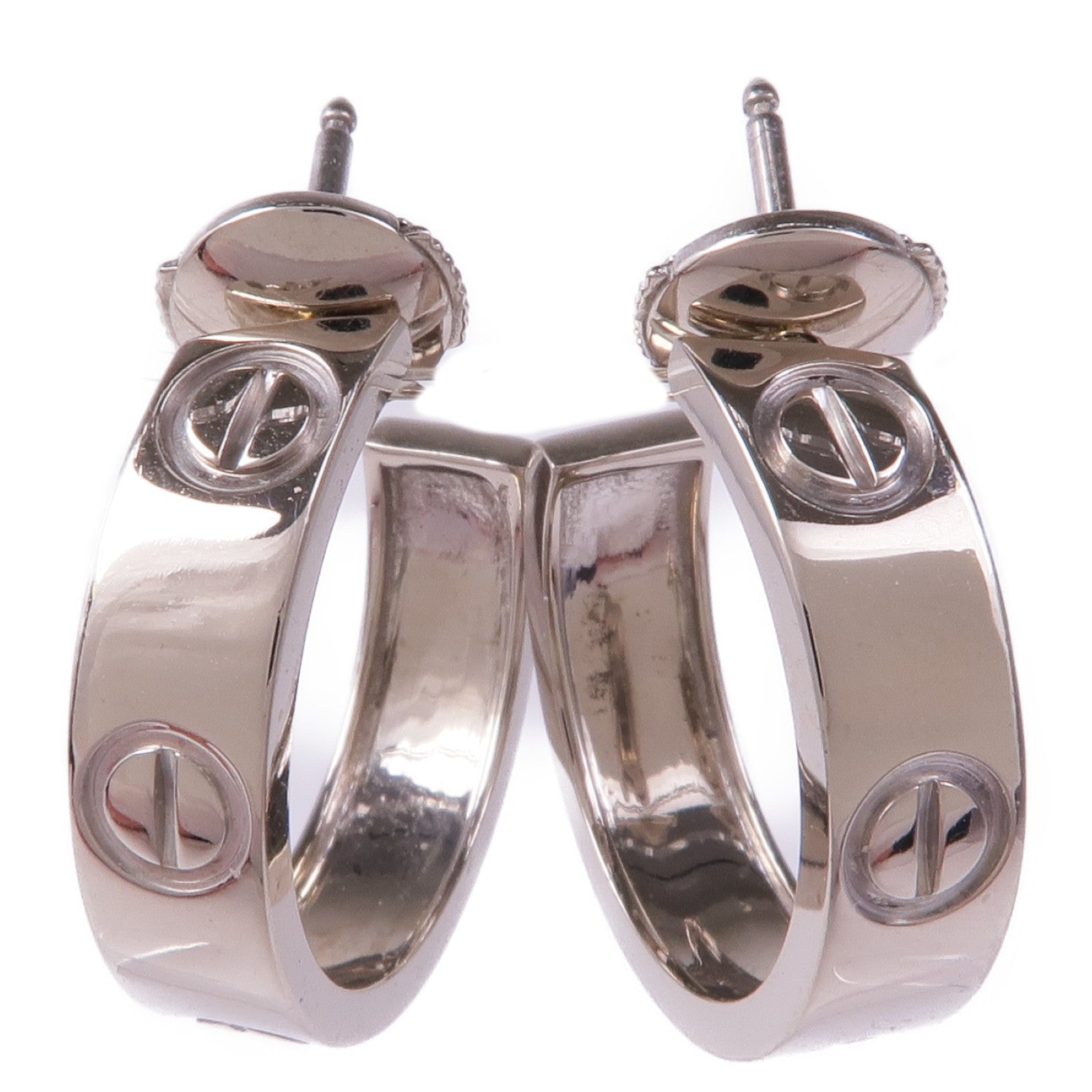 CARTIER 18K白金Love Earrings耳環