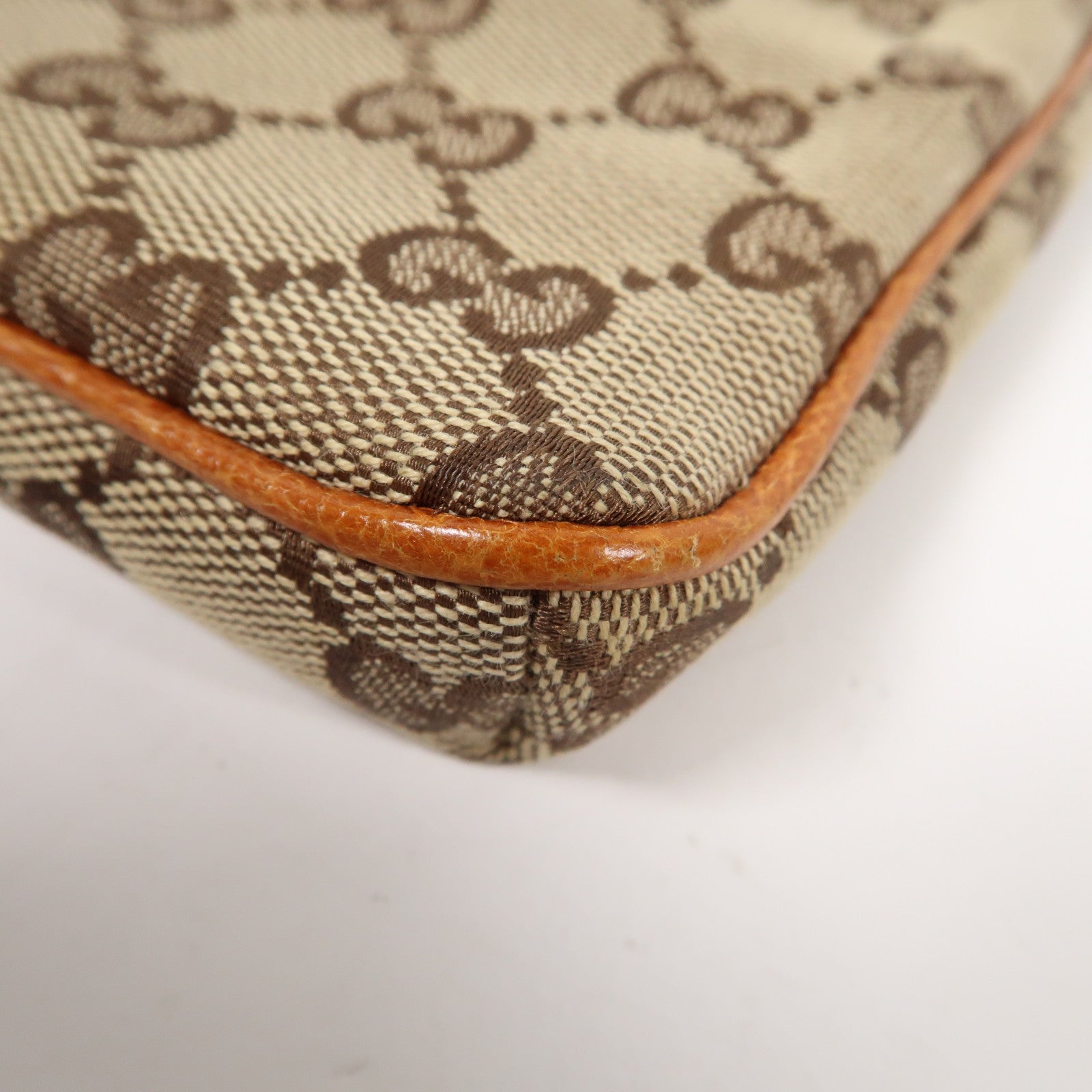 GUCCI 【激減優惠】帆布Shoulder Bag銀扣肩背袋啡色