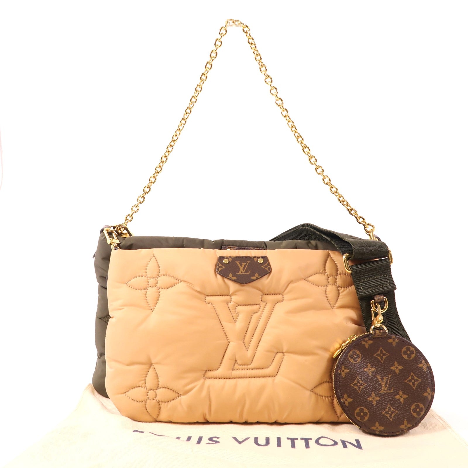 LOUIS VUITTON 尼龍Pillow Maxi Multi Pochette Accessoires金扣手挽肩背兩用袋