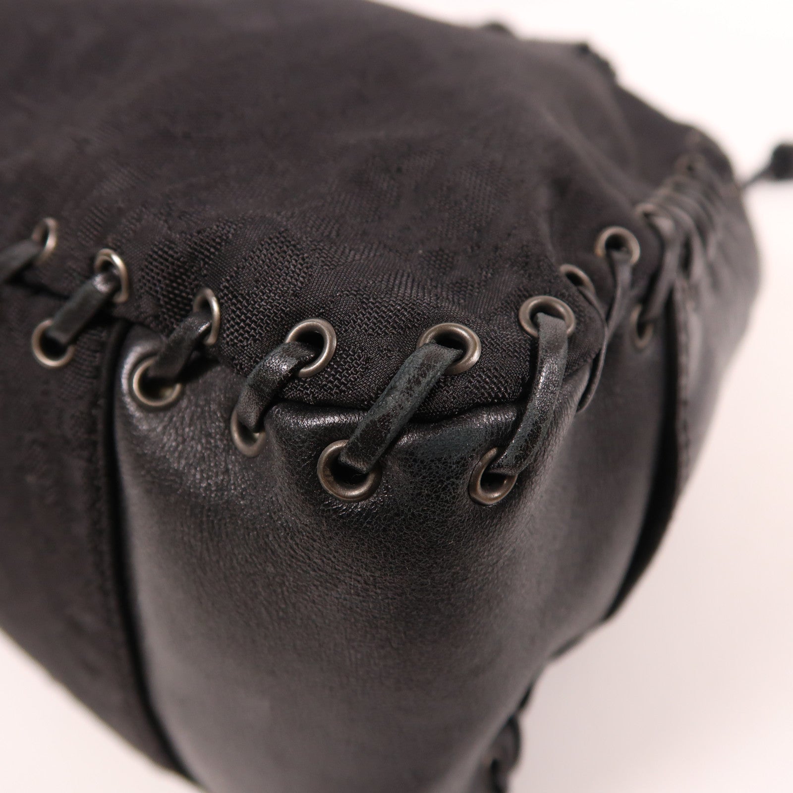 Dior 帆布/牛皮皮革Shoulder Bag肩背袋黑色