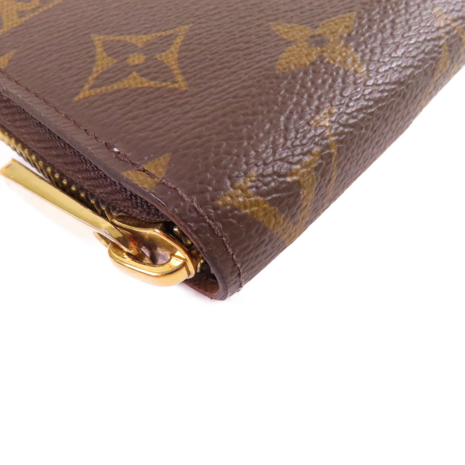 LOUIS VUITTON Monogram Zippy Long Wallet金扣拉鏈長錢包啡色