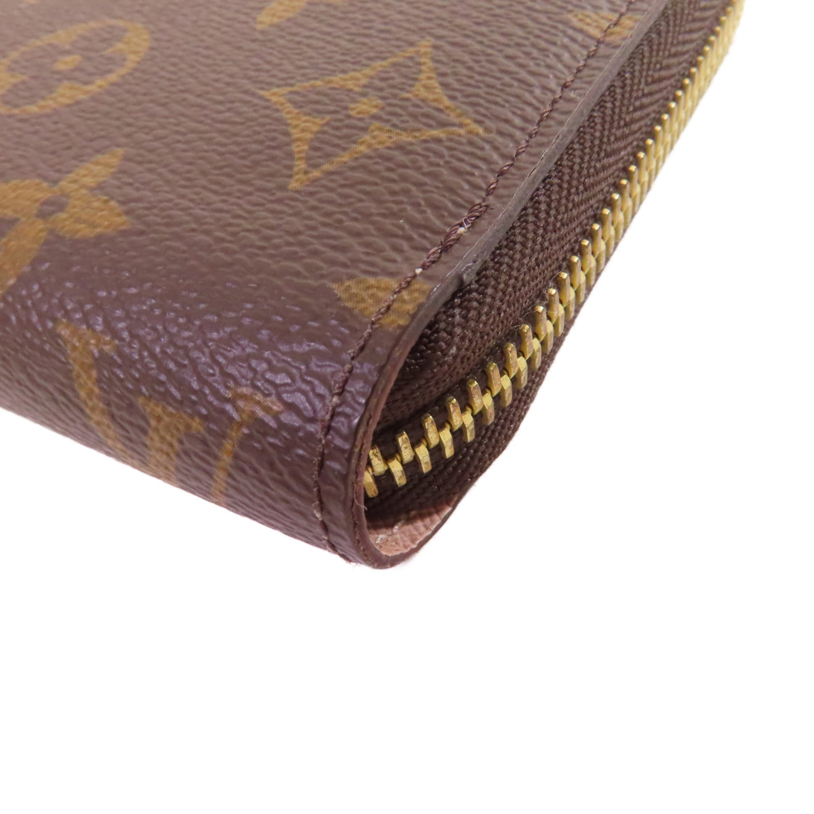LOUIS VUITTON Monogram Zippy Long Wallet金扣拉鏈長錢包啡色