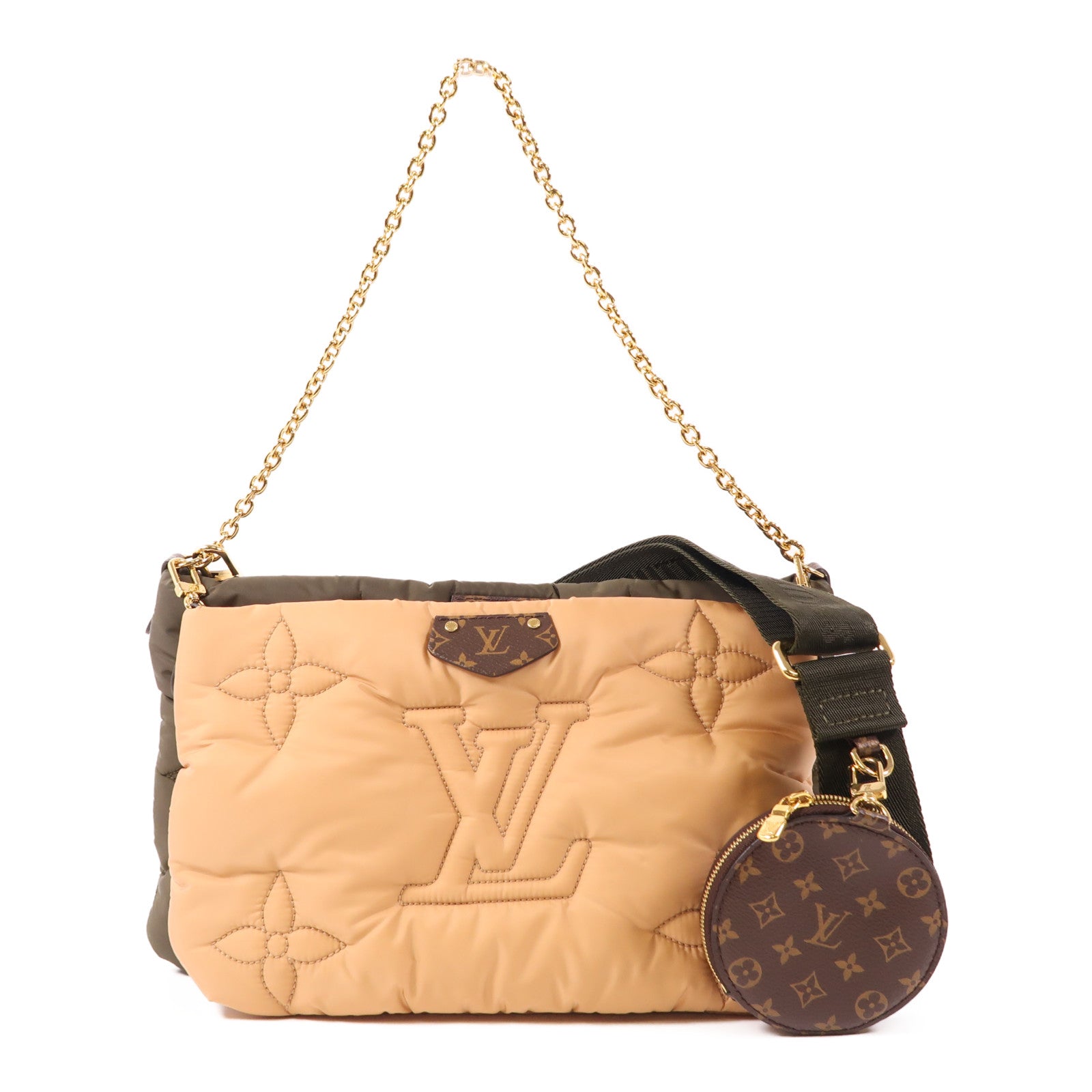 LOUIS VUITTON 尼龍Pillow Maxi Multi Pochette Accessoires金扣手挽肩背兩用袋